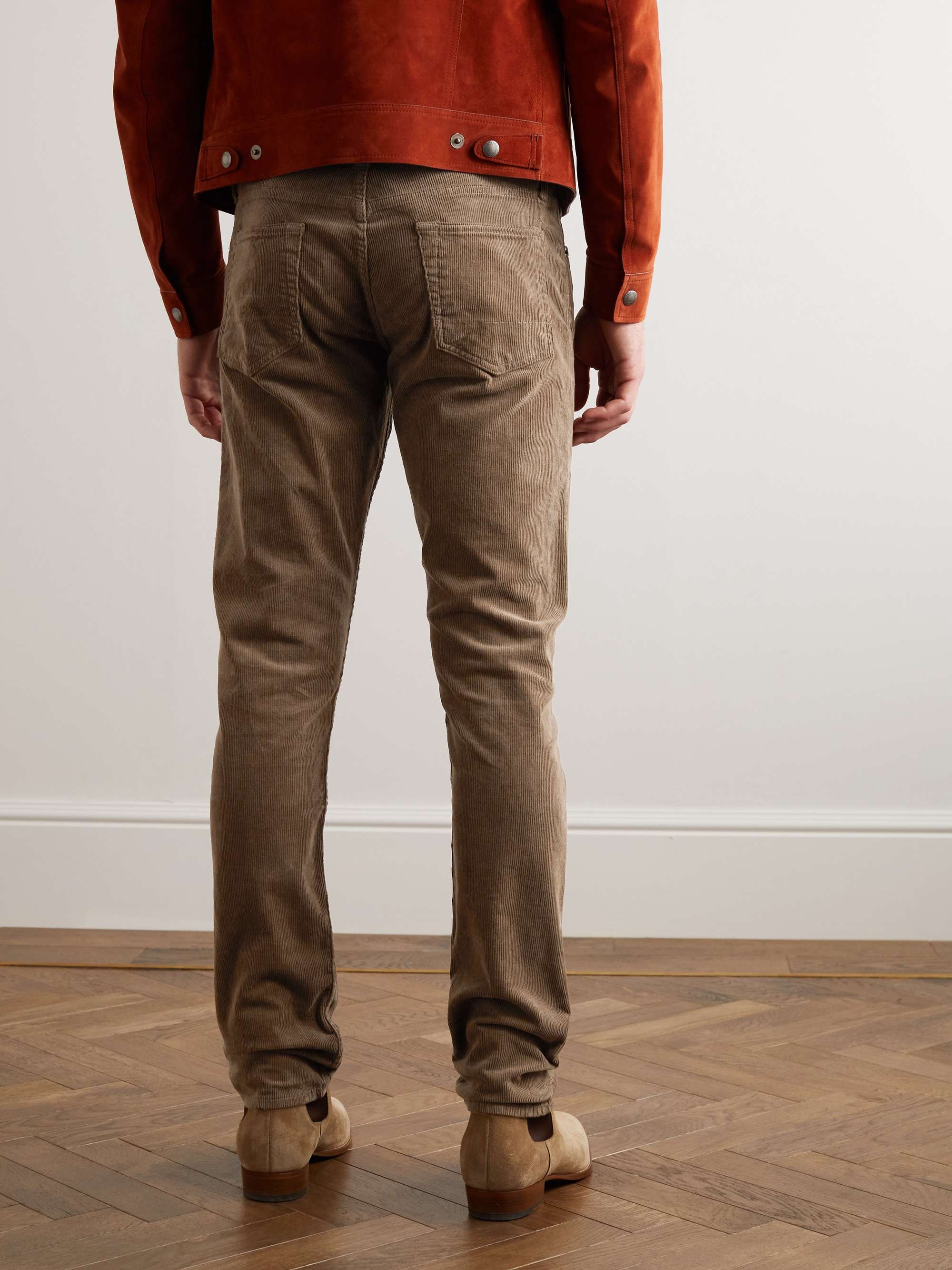 TOM FORD 12 Waves Cord Slim-Fit Cotton-Blend Corduroy Trousers