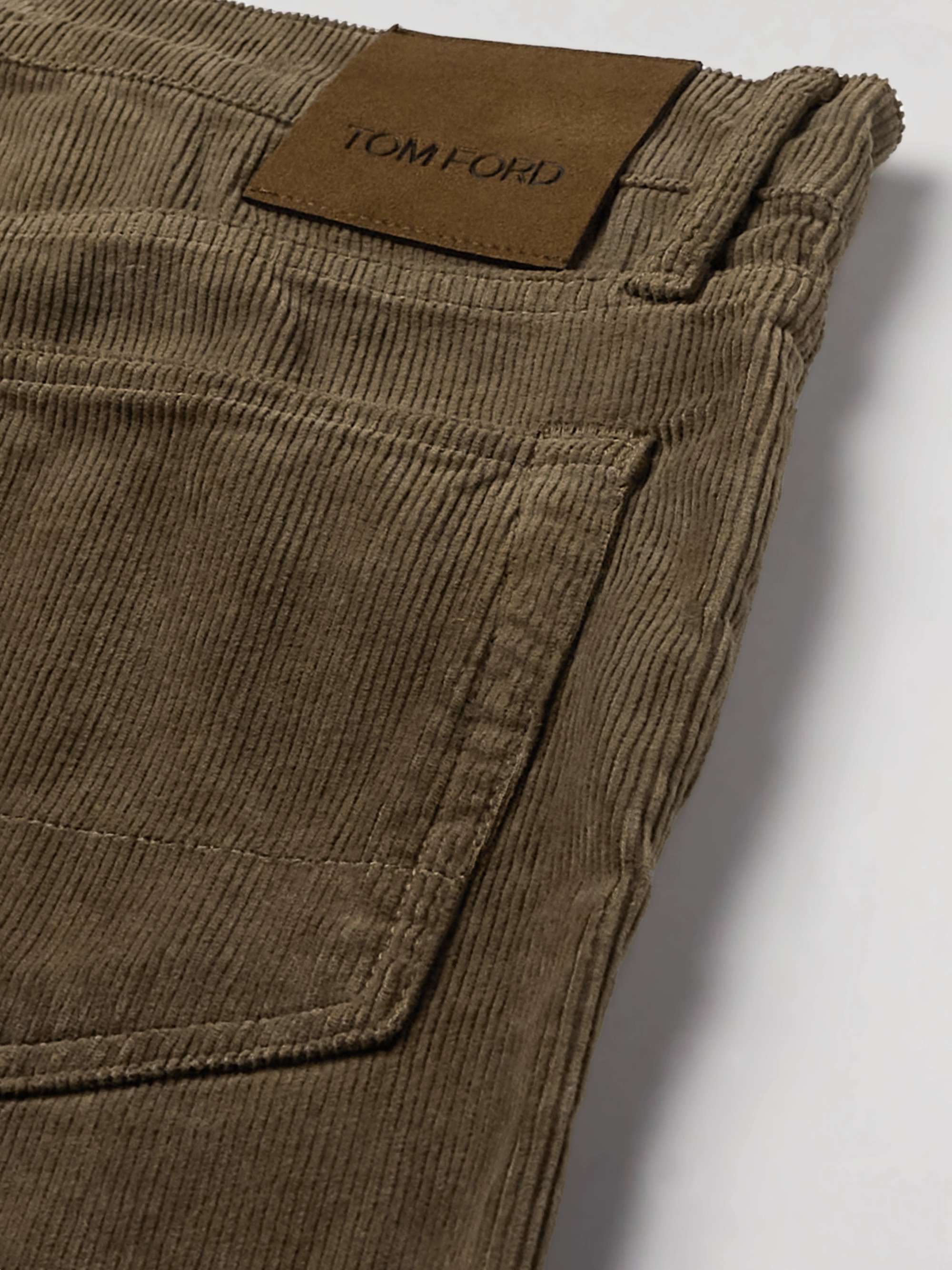 TOM FORD 12 Waves Cord Slim-Fit Cotton-Blend Corduroy Trousers