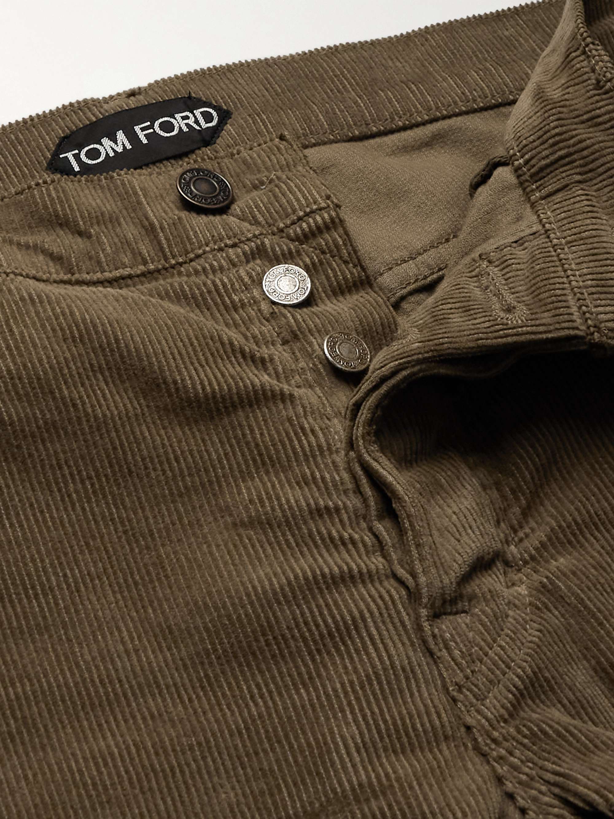 TOM FORD 12 Waves Cord Slim-Fit Cotton-Blend Corduroy Trousers
