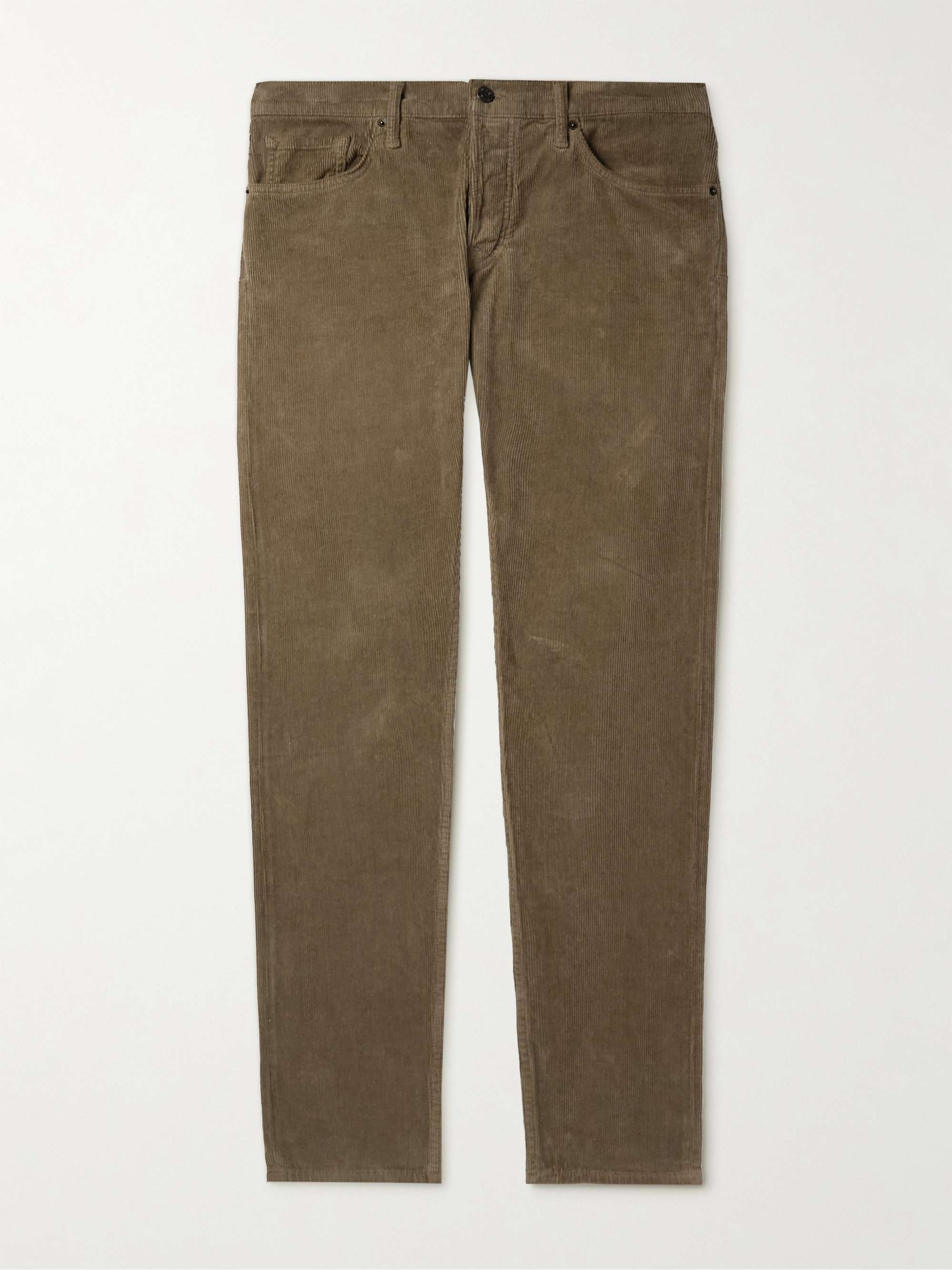 TOM FORD 12 Waves Cord Slim-Fit Cotton-Blend Corduroy Trousers
