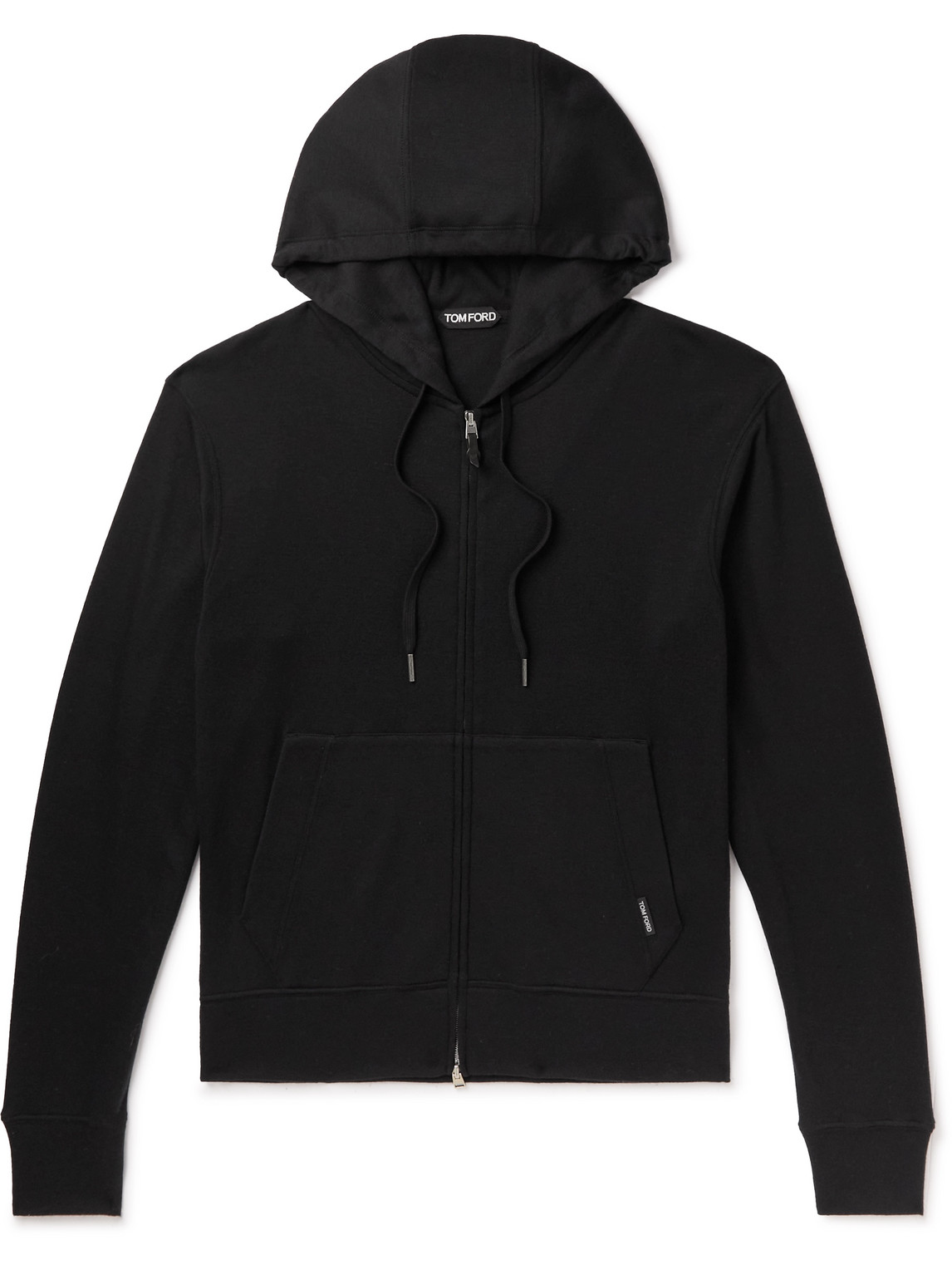 Shop Tom Ford Cashmere Zip-up Hoodie In Black
