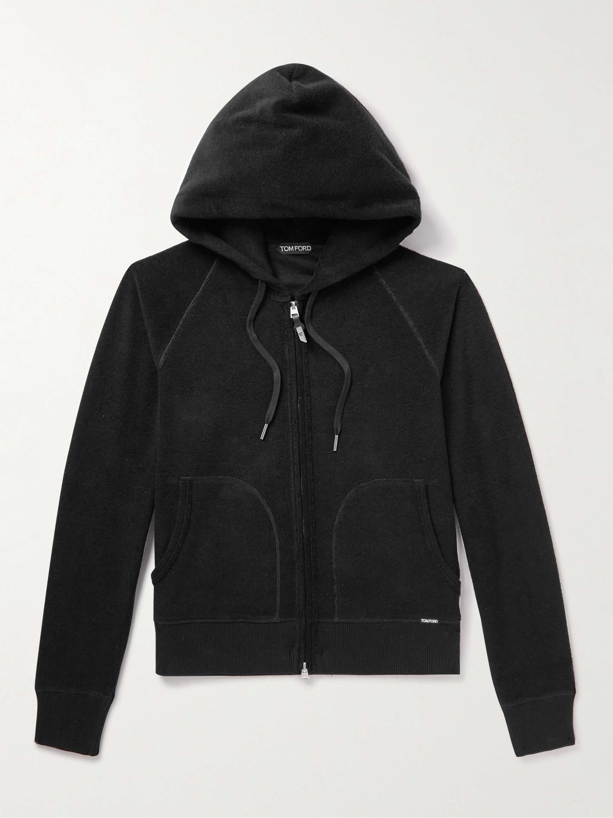 Slim-Fit Cotton-Terry Zip-Up Hoodie