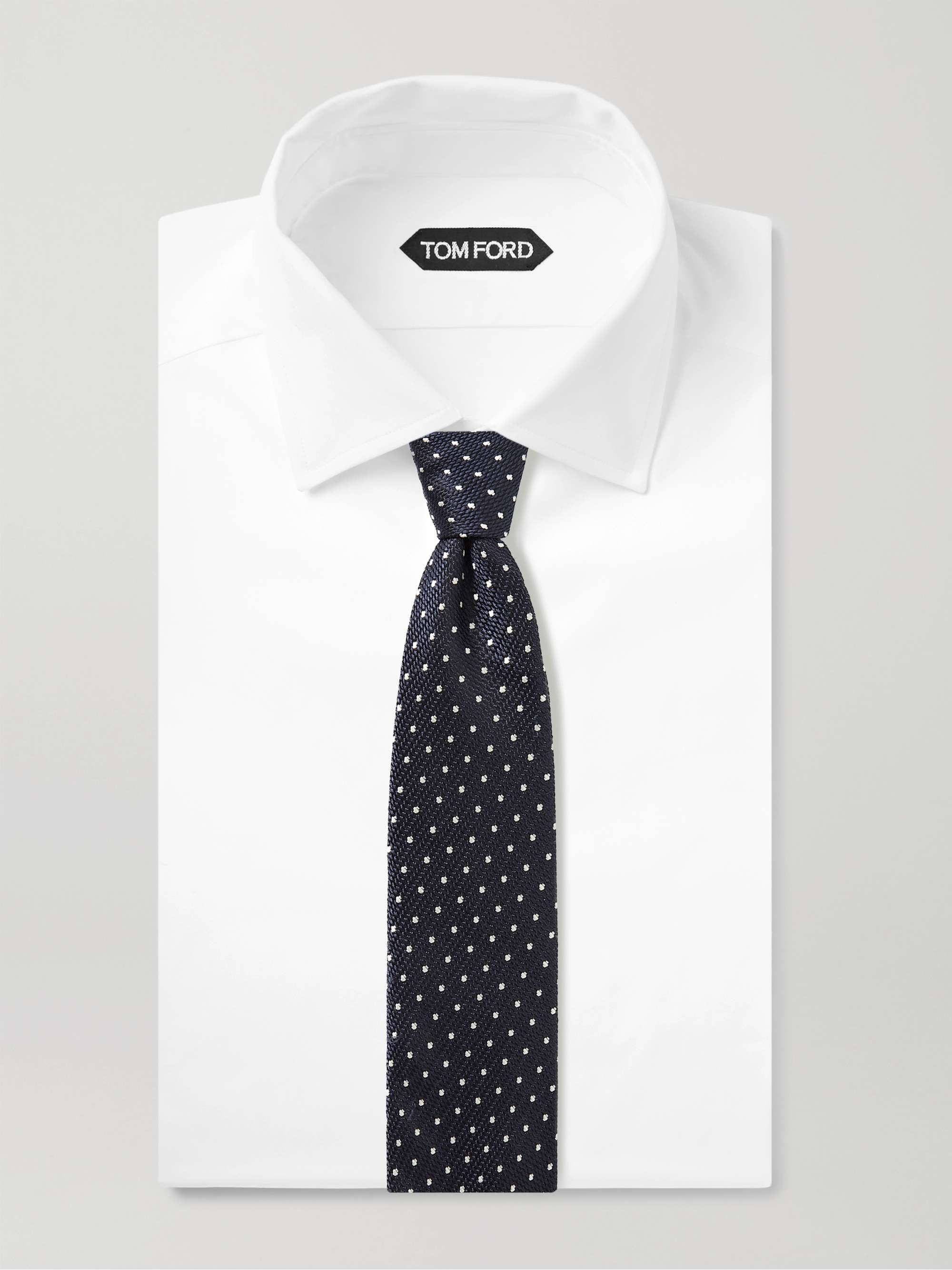 TOM FORD 8cm Polka-Dot Silk-Jacquard Tie