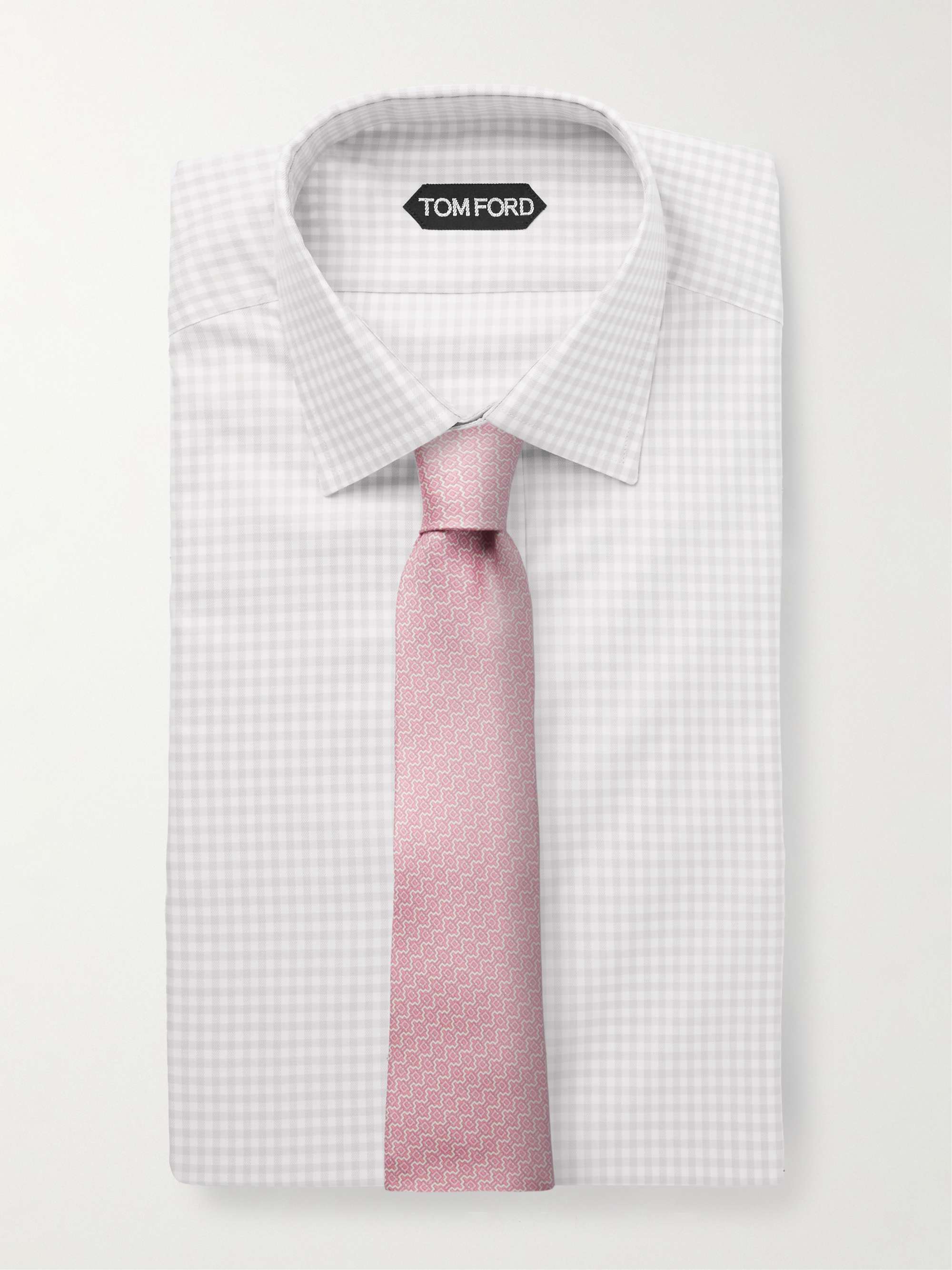 TOM FORD Gingham Cotton-Twill Shirt