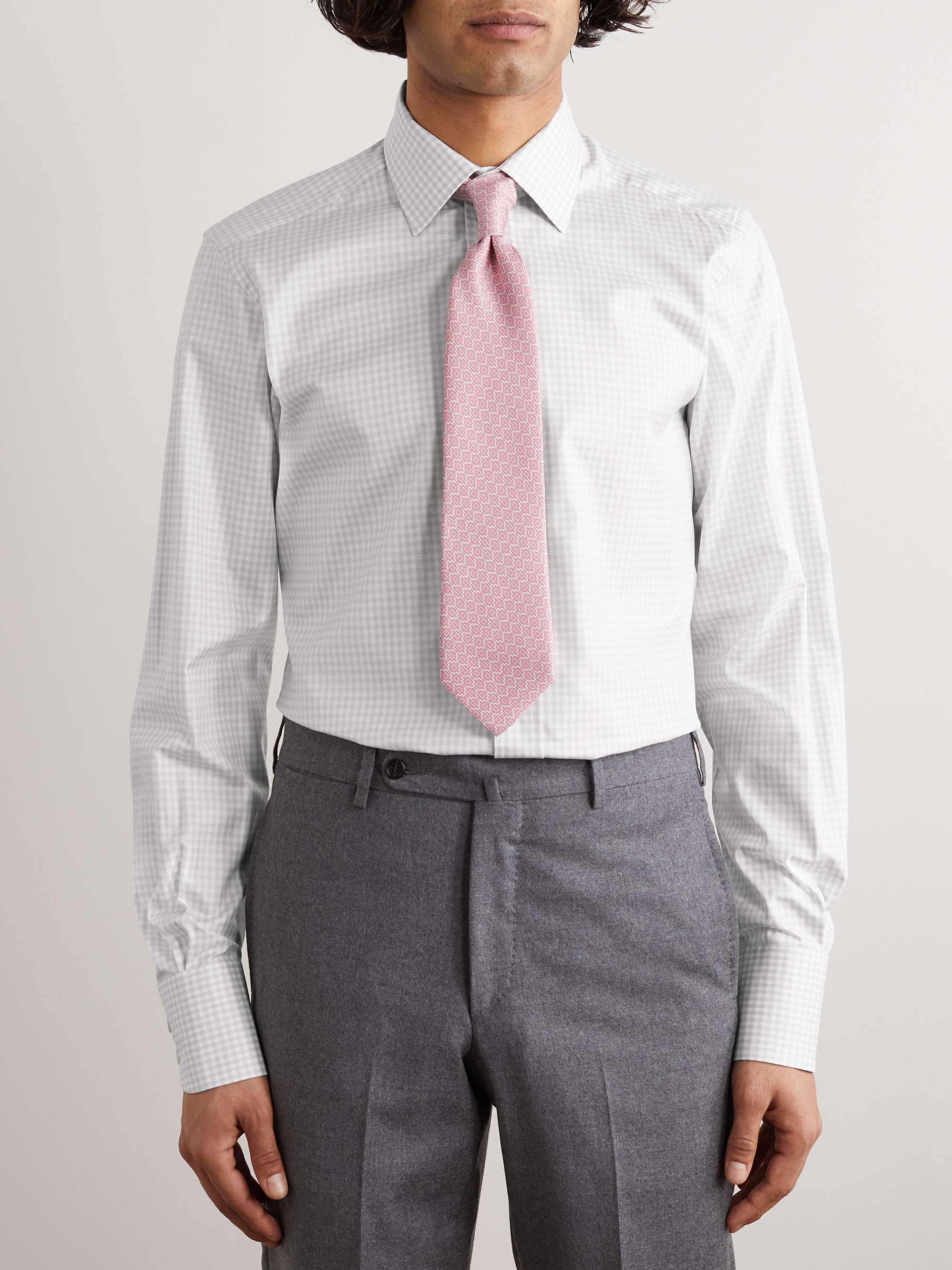 TOM FORD Gingham Cotton-Twill Shirt