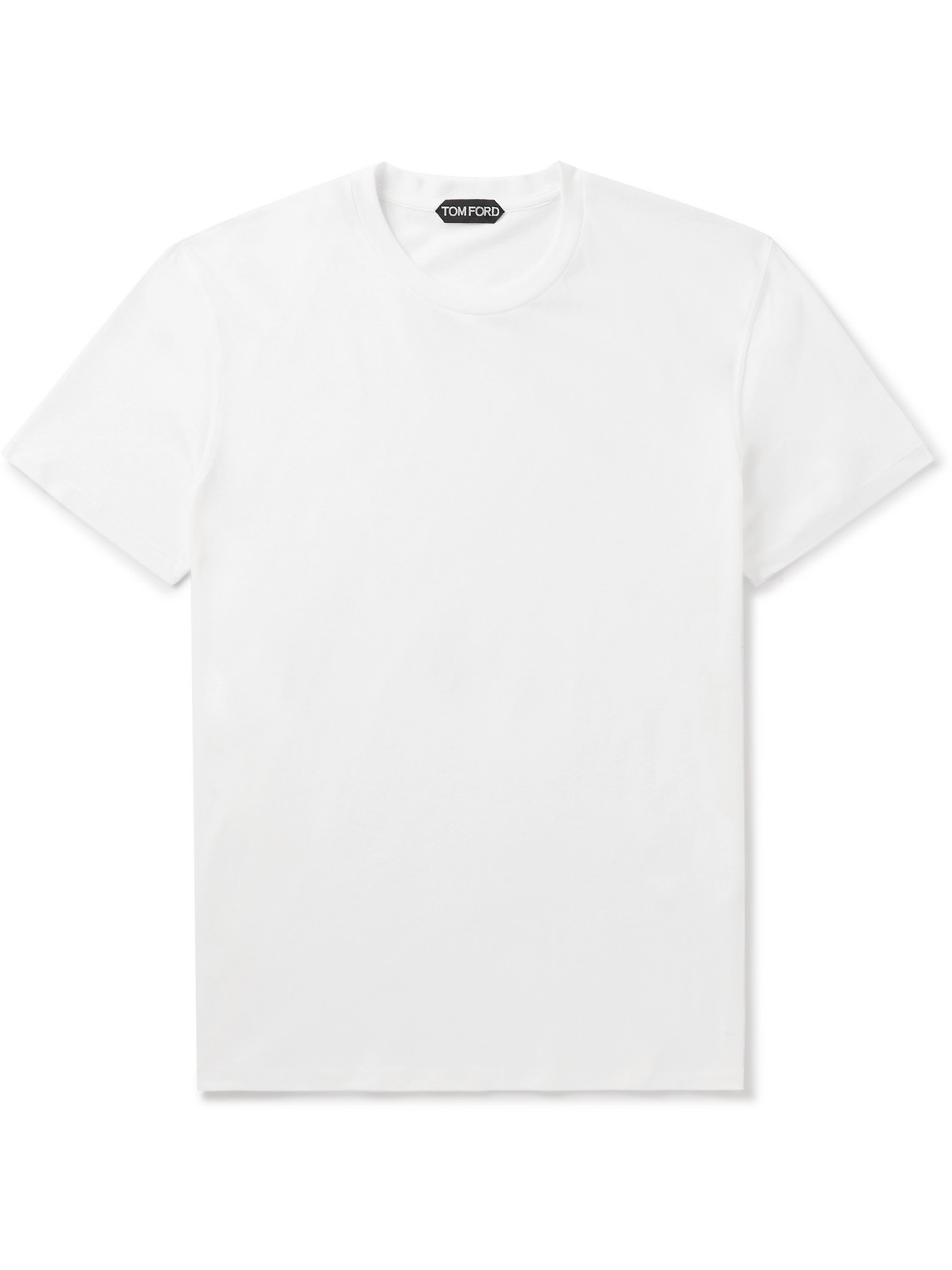 Tom Ford Slim-fit Cotton-blend Jersey T-shirt In White