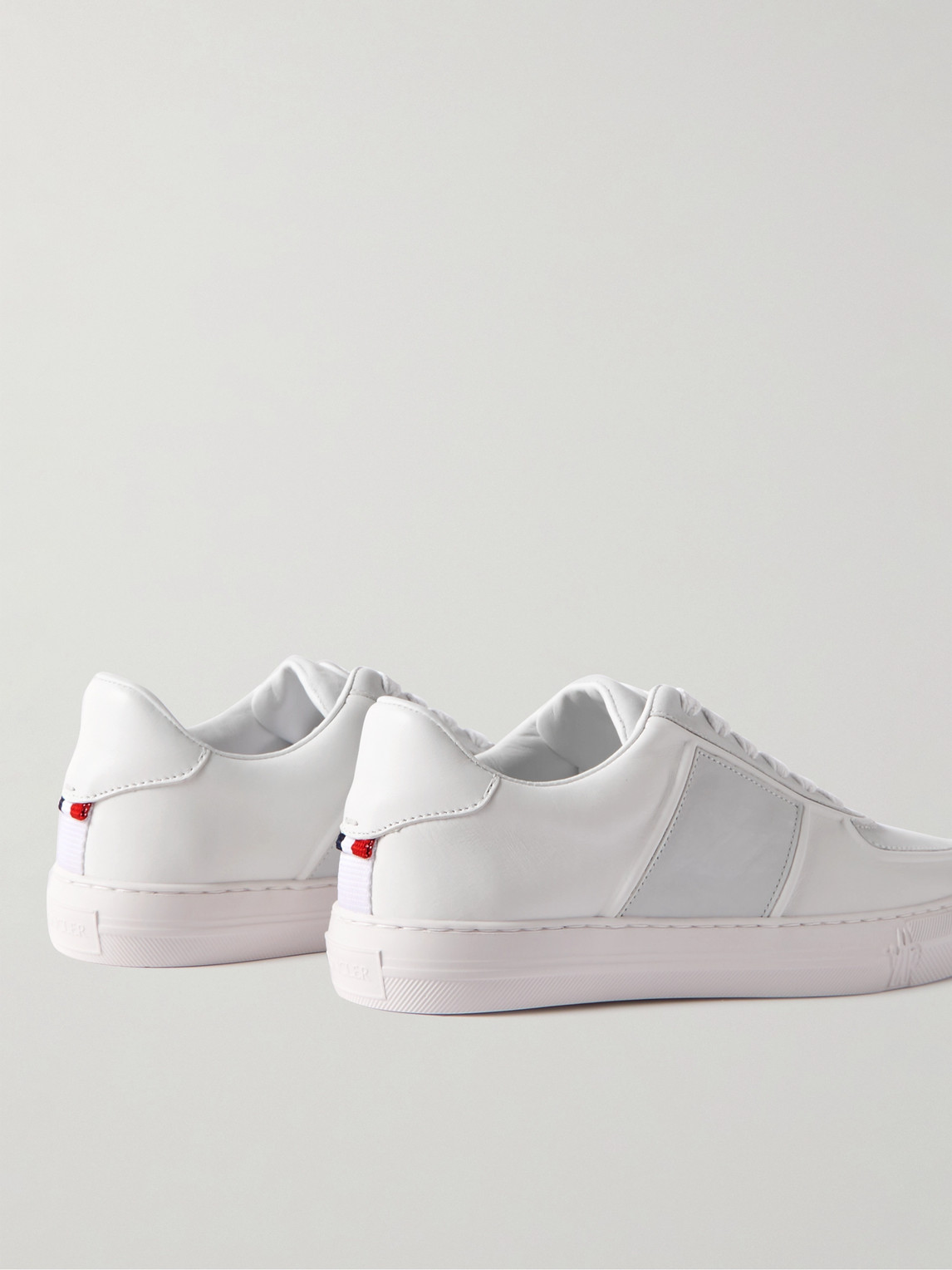 Shop Moncler Neue York Leather Sneakers In White