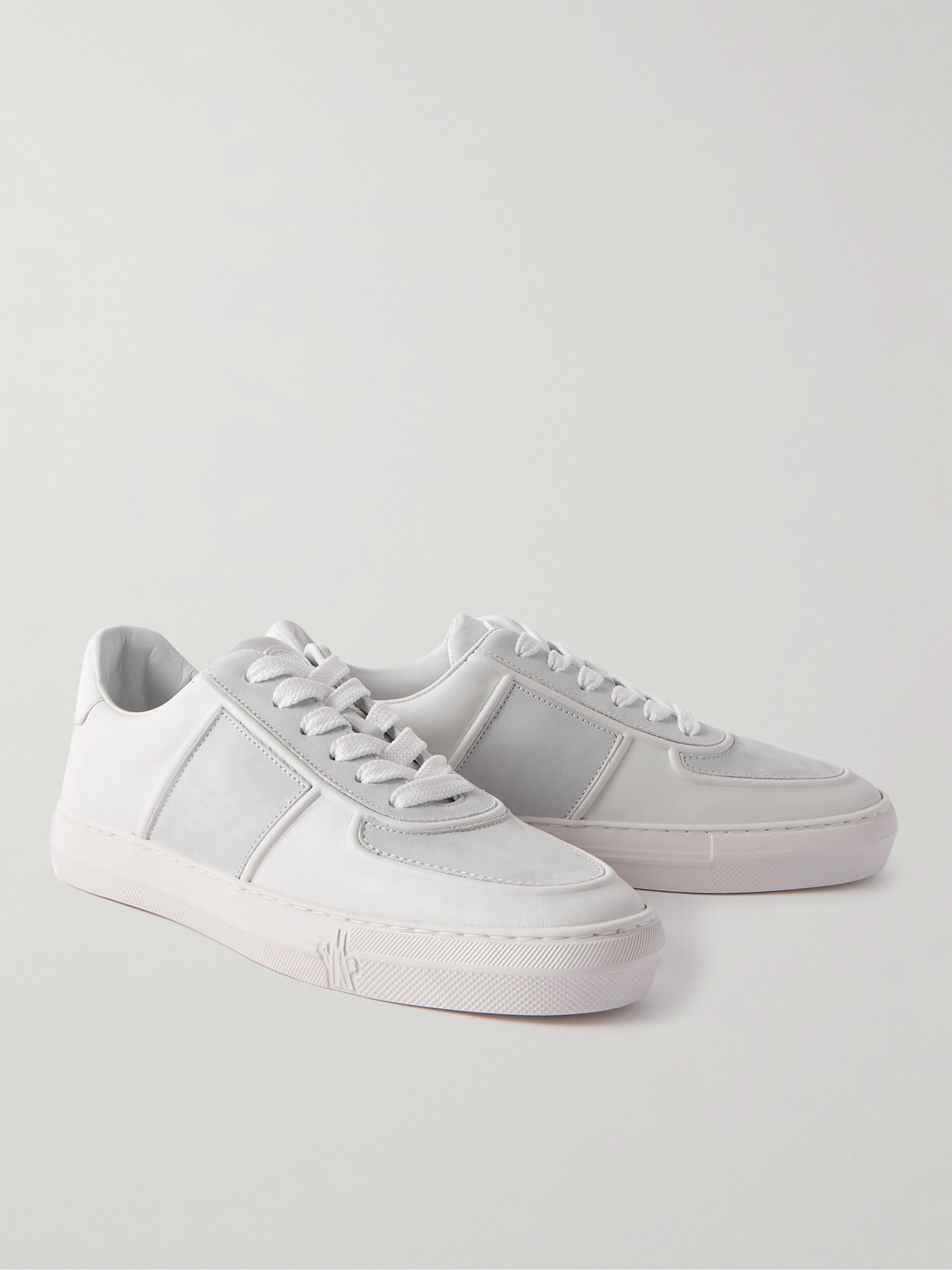 Shop Moncler Neue York Leather Sneakers In White