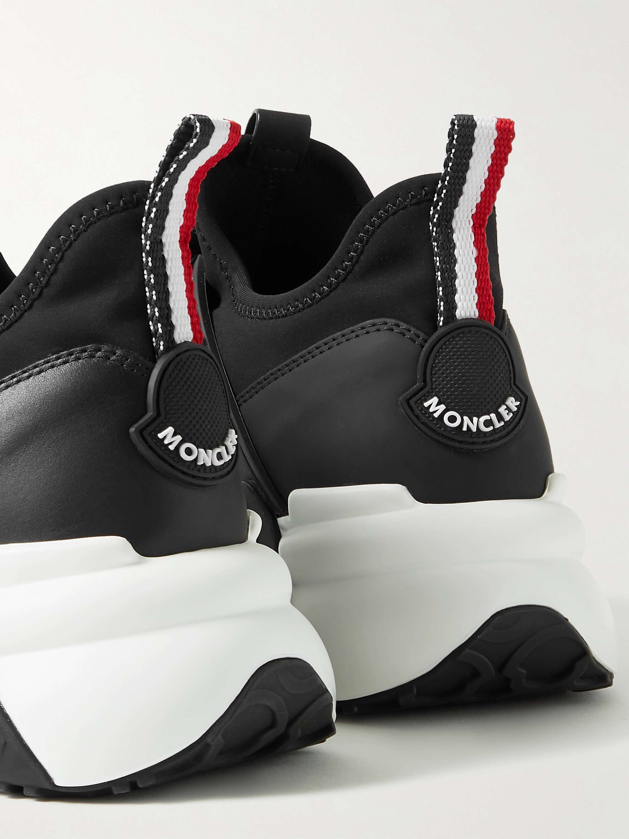MONCLER Lunarove Rubber and Leather-Trimmed Neoprene Sneakers