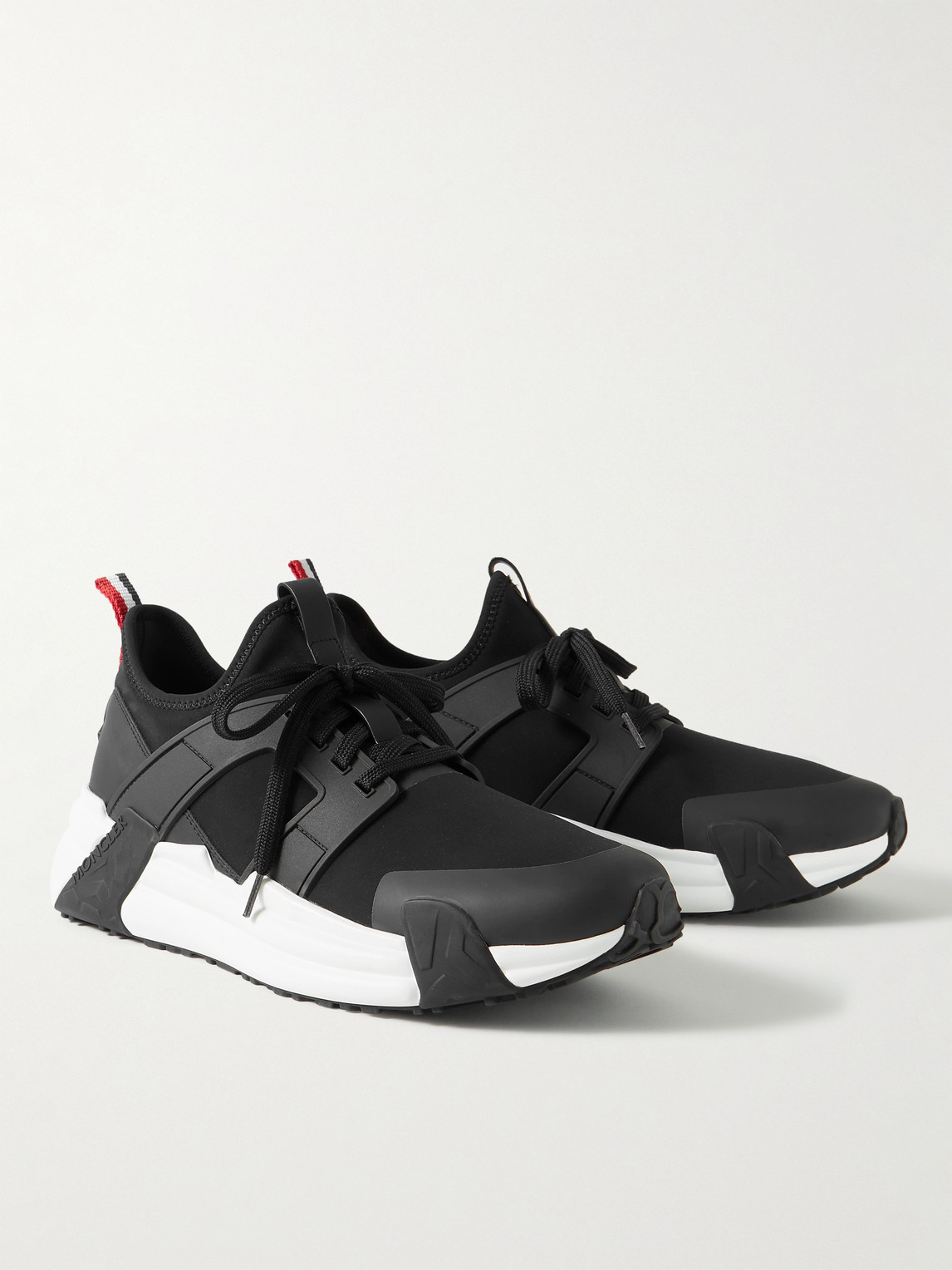 Moncler Lunarove Stretch-design Sneakers In Black