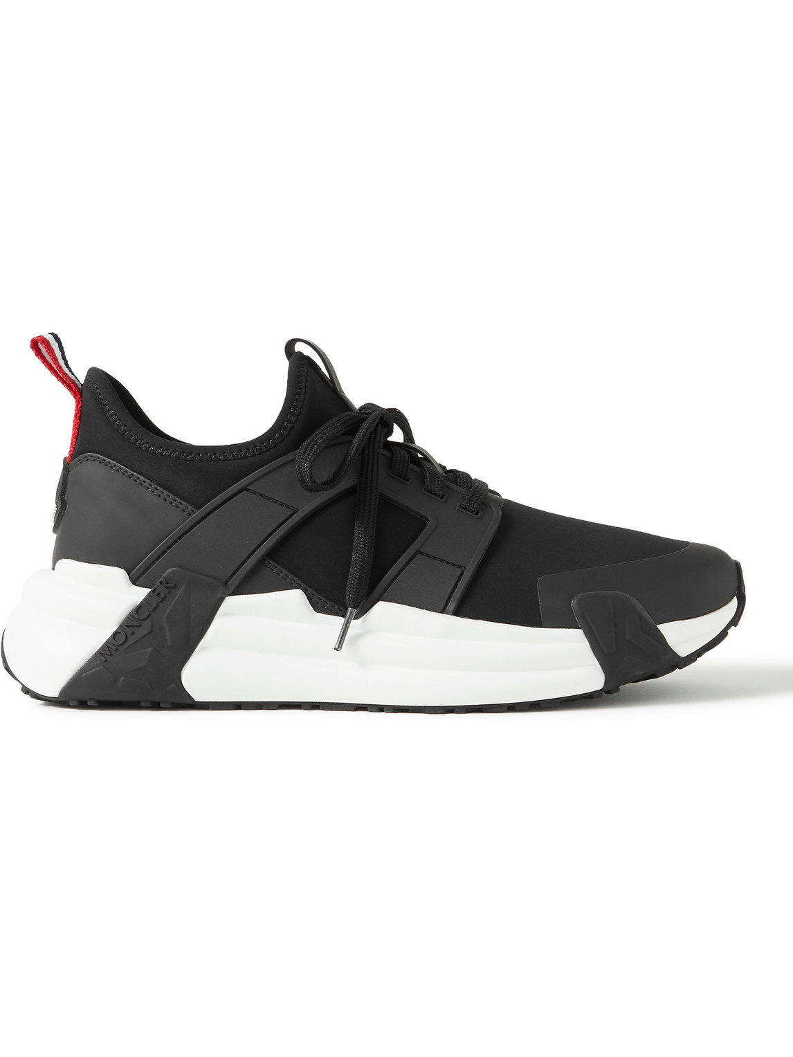 Moncler Lunarove Stretch-design Sneakers In Black