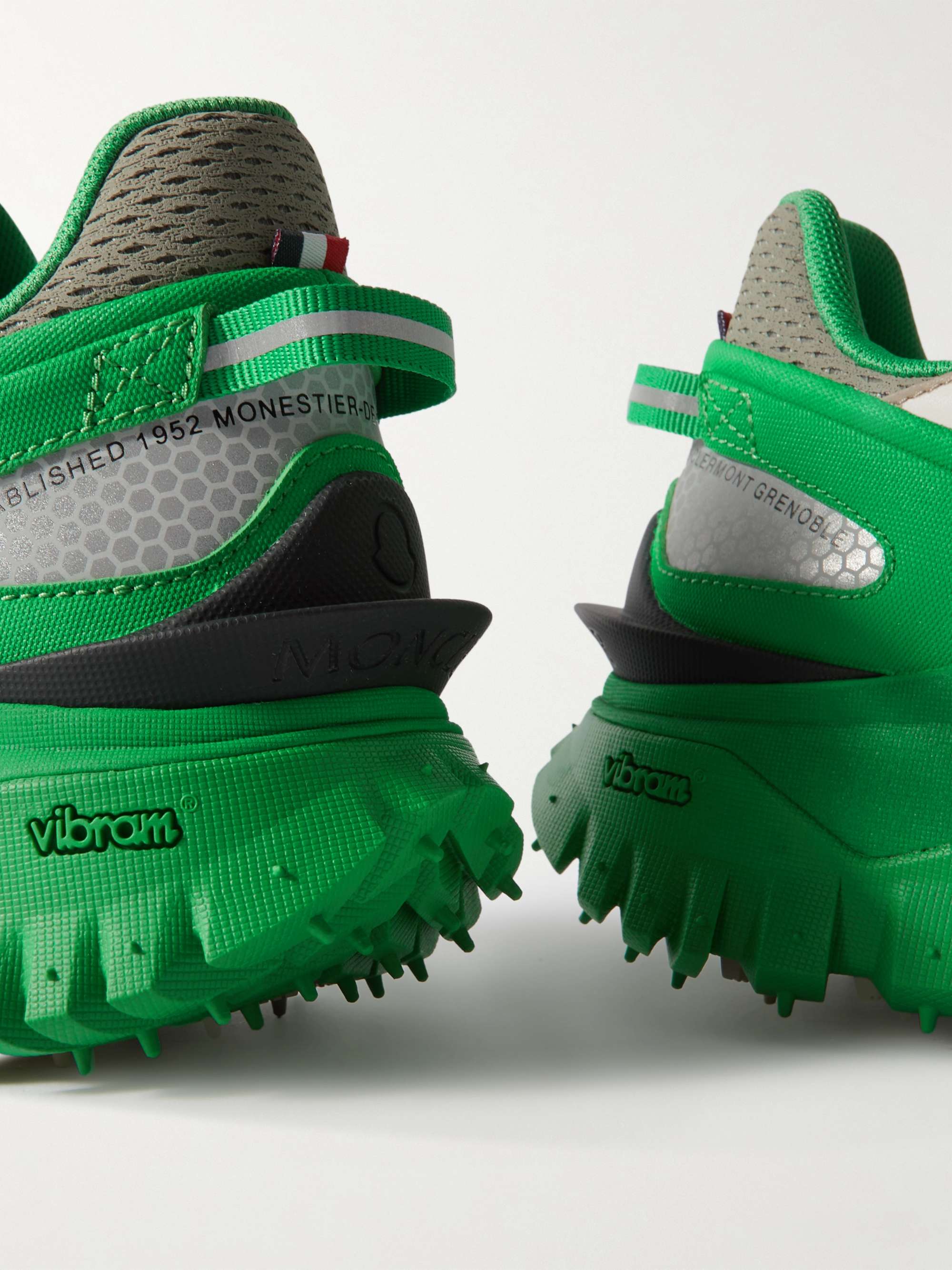 MONCLER Trailgrip Leather-Trimmed Mesh and Rubber Sneakers for Men