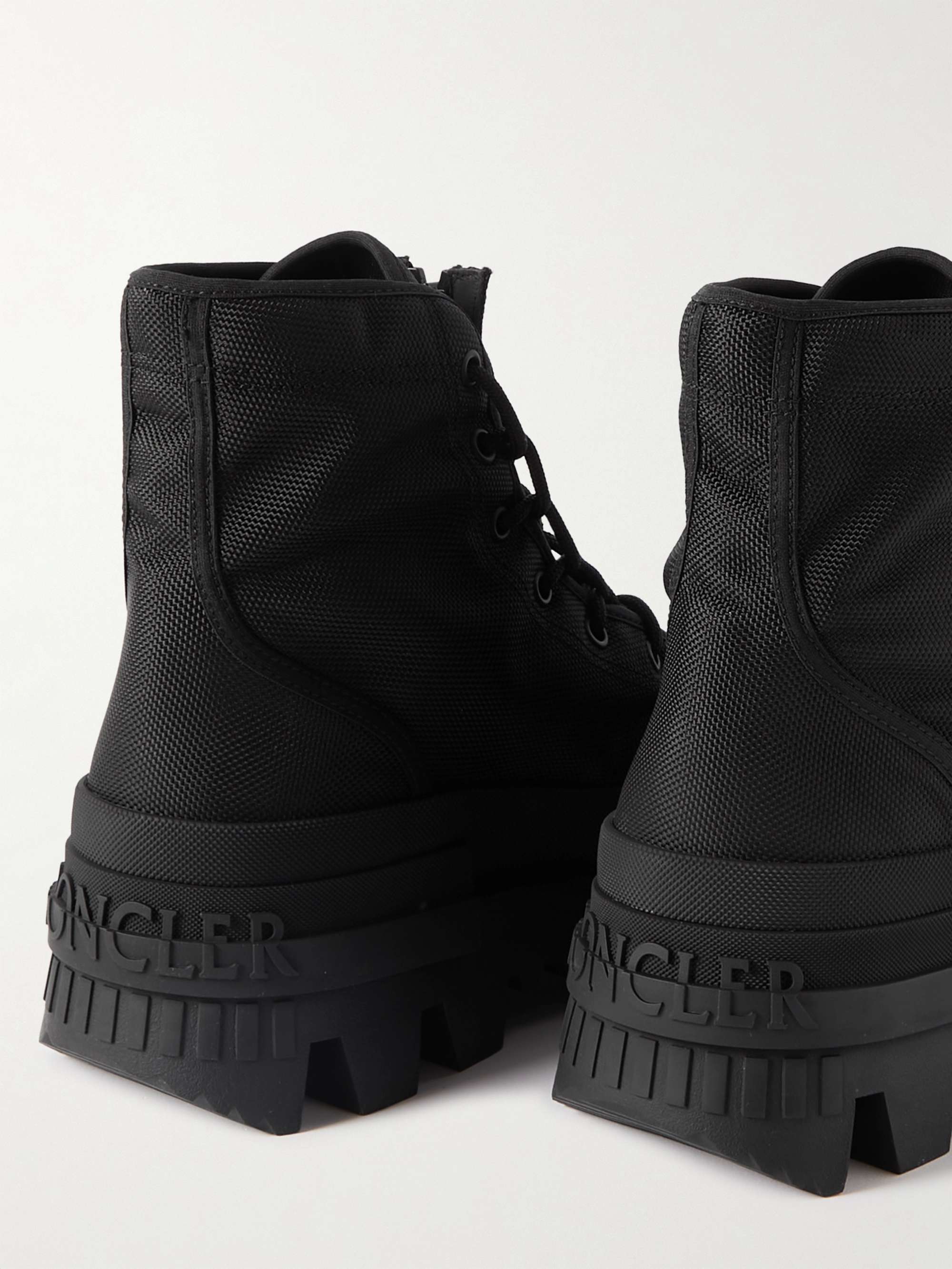 MONCLER + Hyke Desertyx Canvas and Rubber Ankle Boots