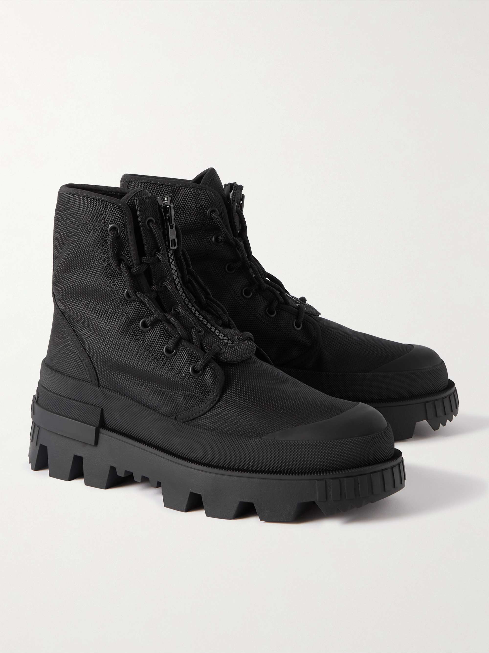 MONCLER + Hyke Desertyx Canvas and Rubber Ankle Boots