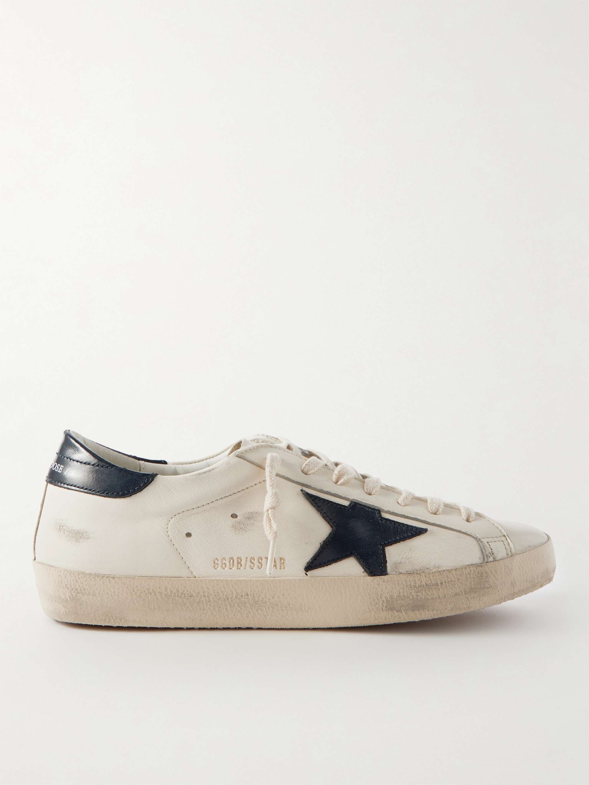 GOLDEN GOOSE Superstar Distressed Leather Sneakers for Men | MR PORTER