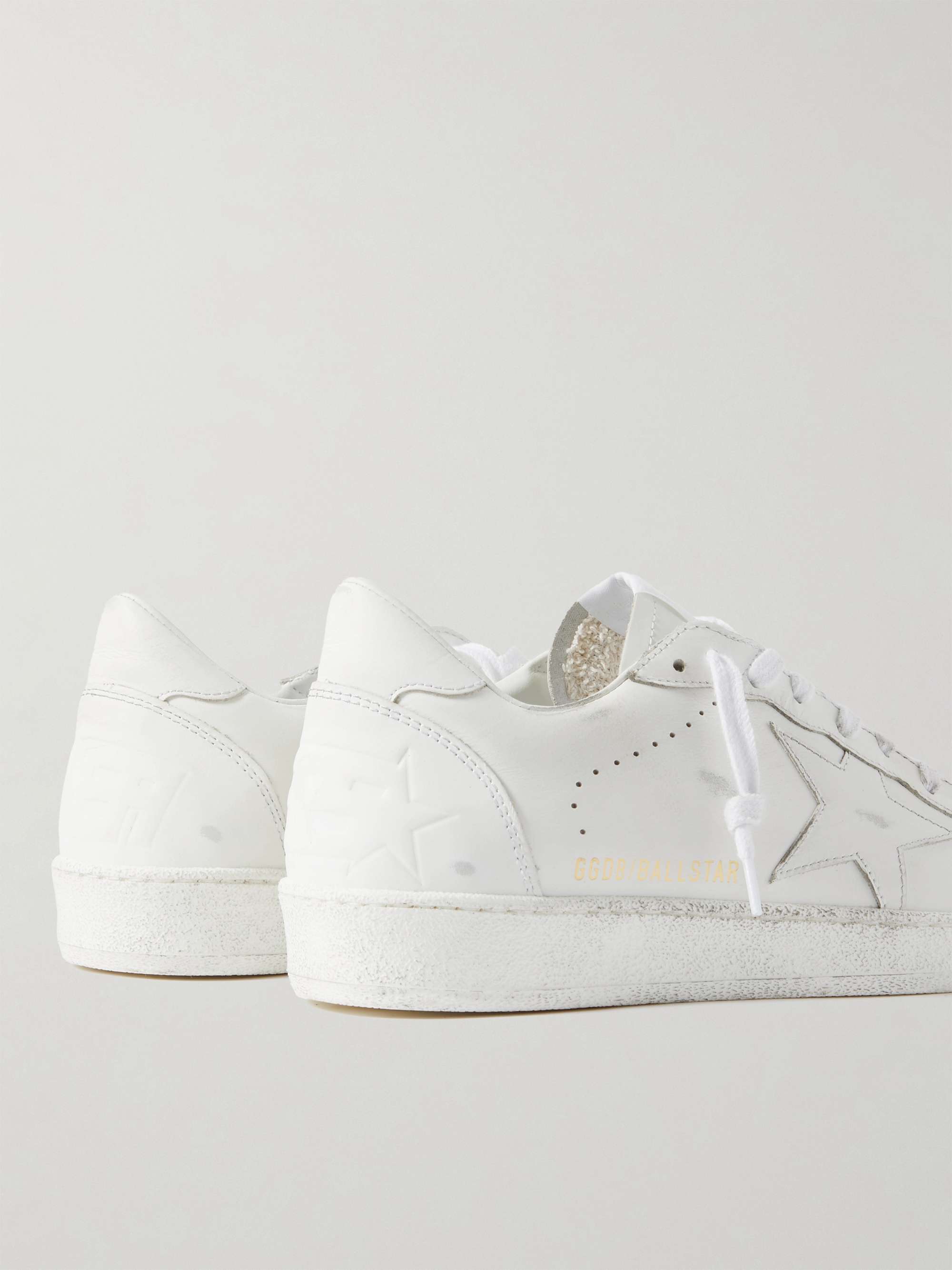 GOLDEN GOOSE Ball Star Distressed Leather Sneakers