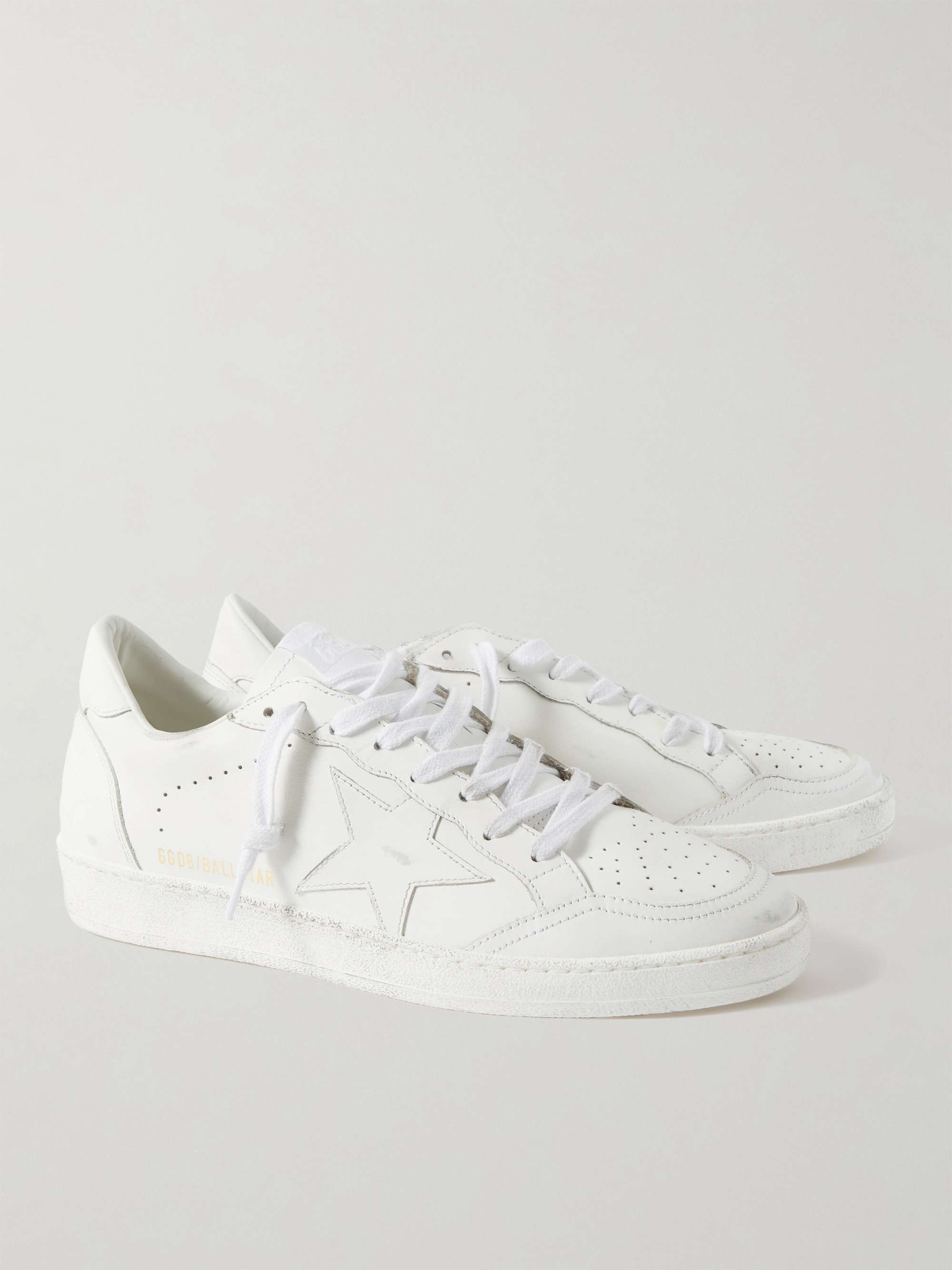 GOLDEN GOOSE Ball Star Distressed Leather Sneakers