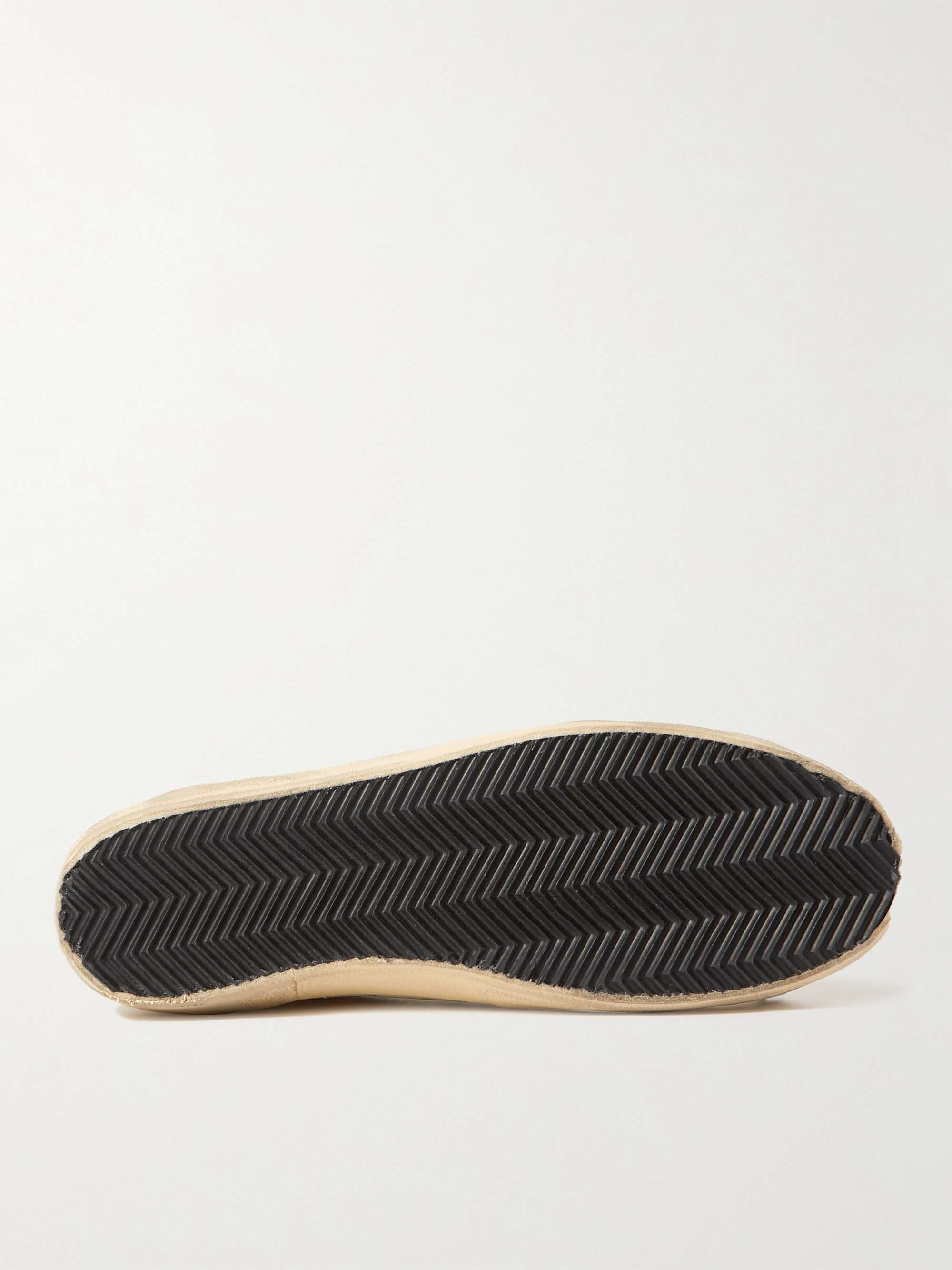 GOLDEN GOOSE Superstar Distressed Leather and Suede Sneakers