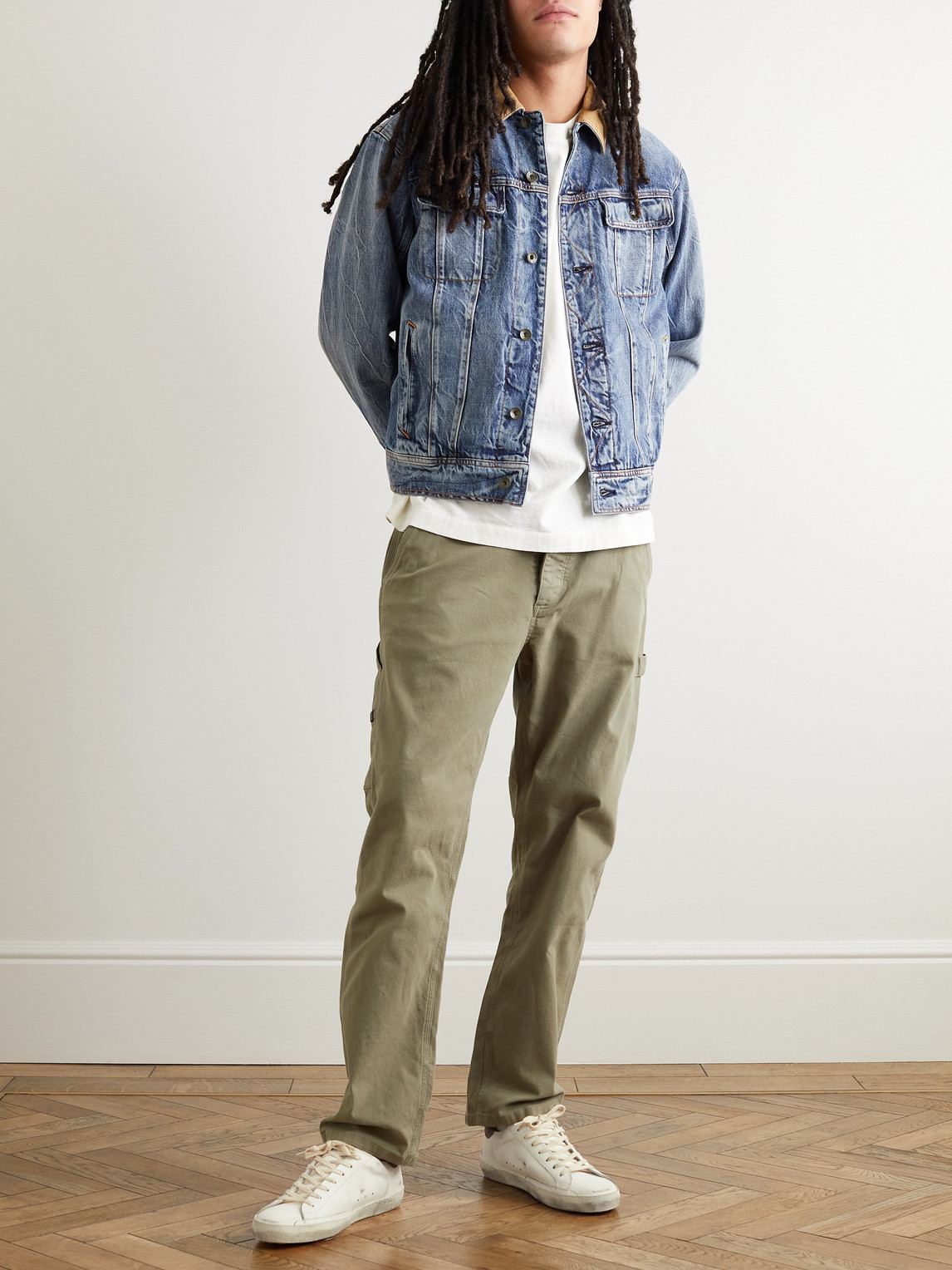 Golden Goose Superstar Distressed Leather And Suede Sneakers In White