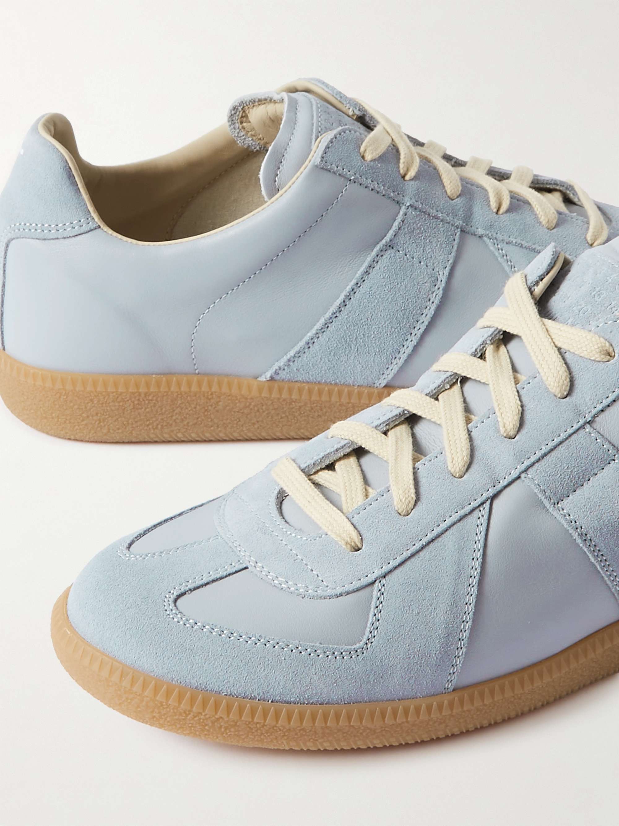MAISON MARGIELA Replica Leather and Suede Sneakers