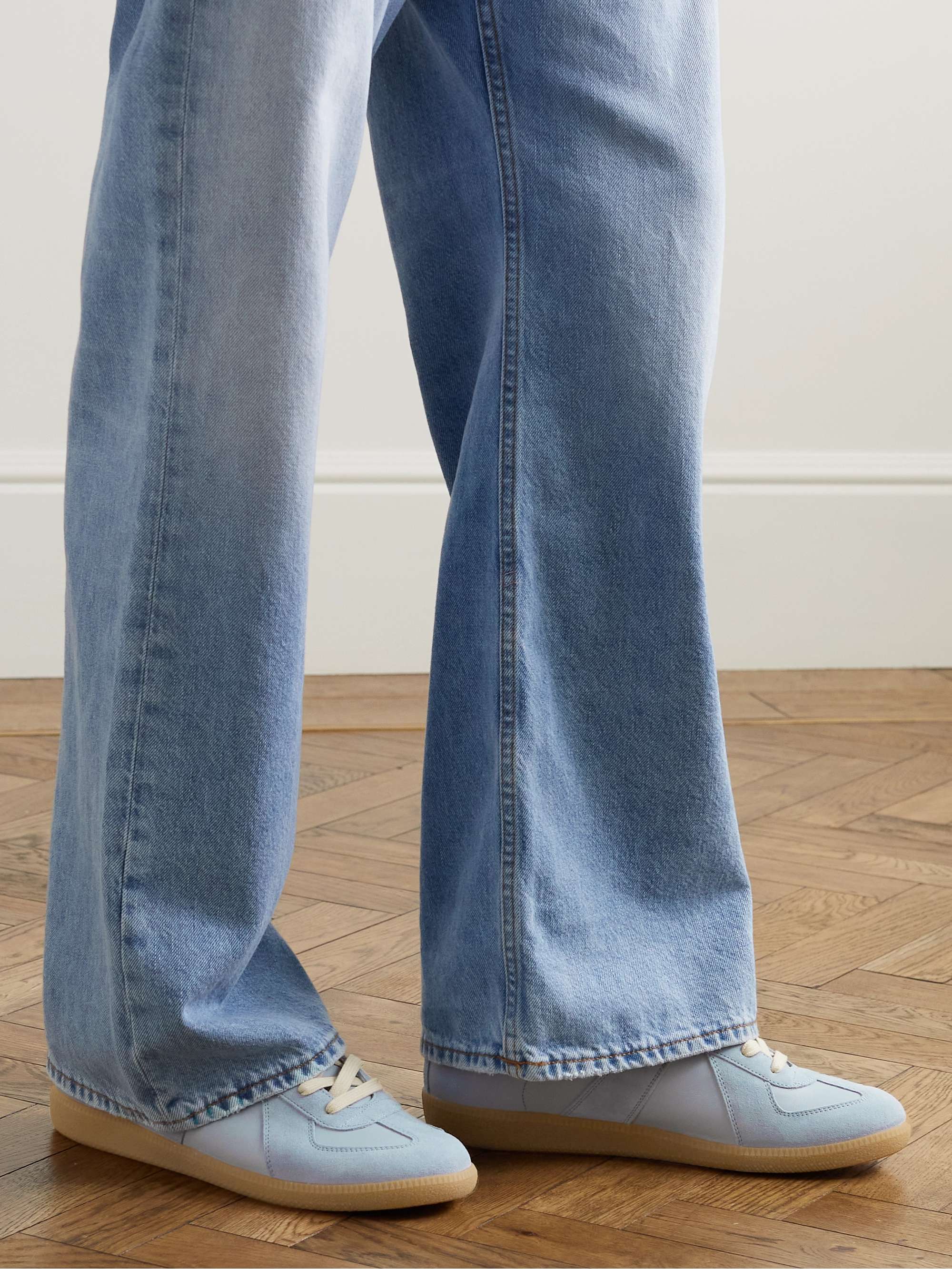 MAISON MARGIELA Replica Leather and Suede Sneakers