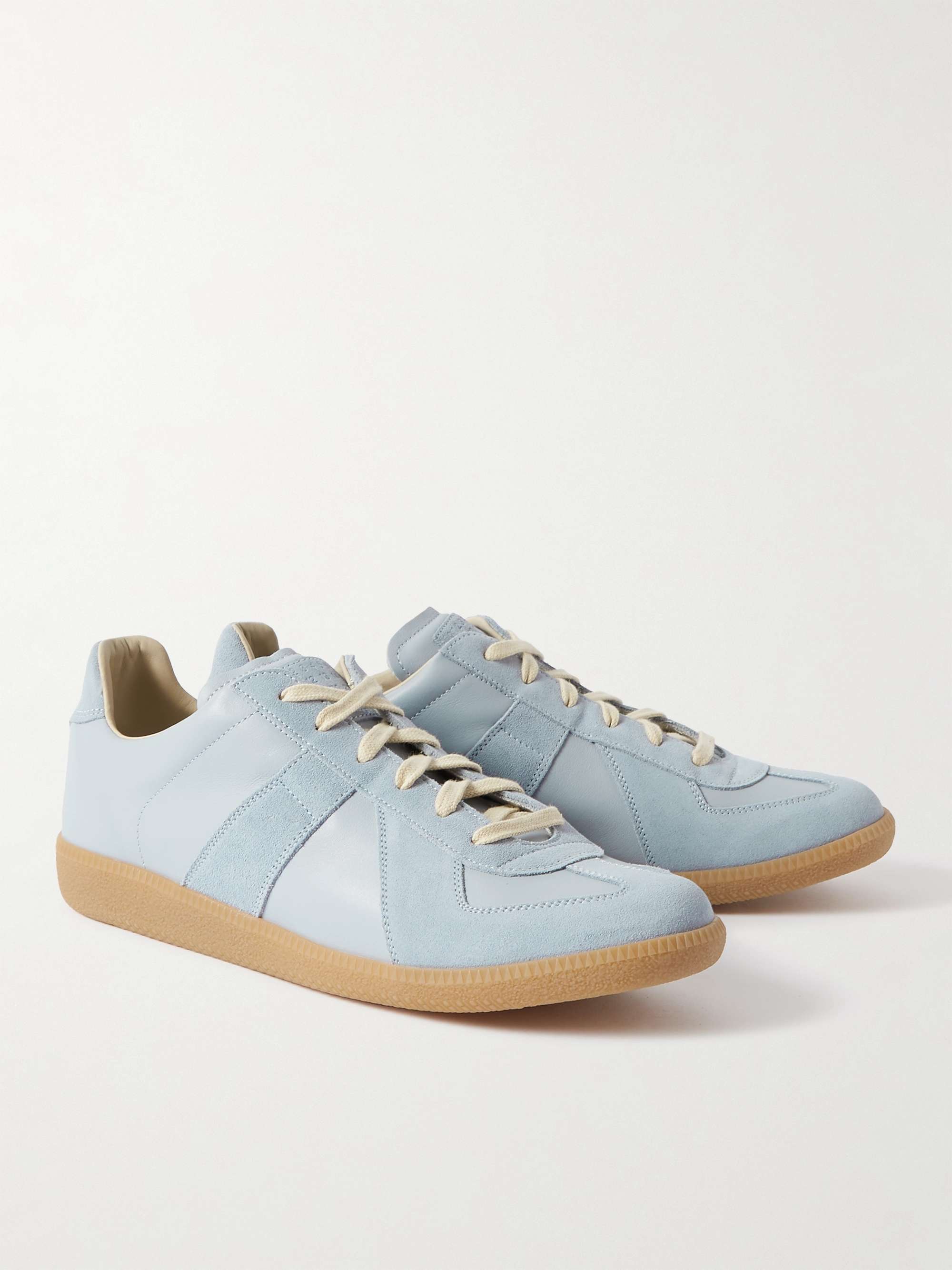 MAISON MARGIELA Replica Leather and Suede Sneakers