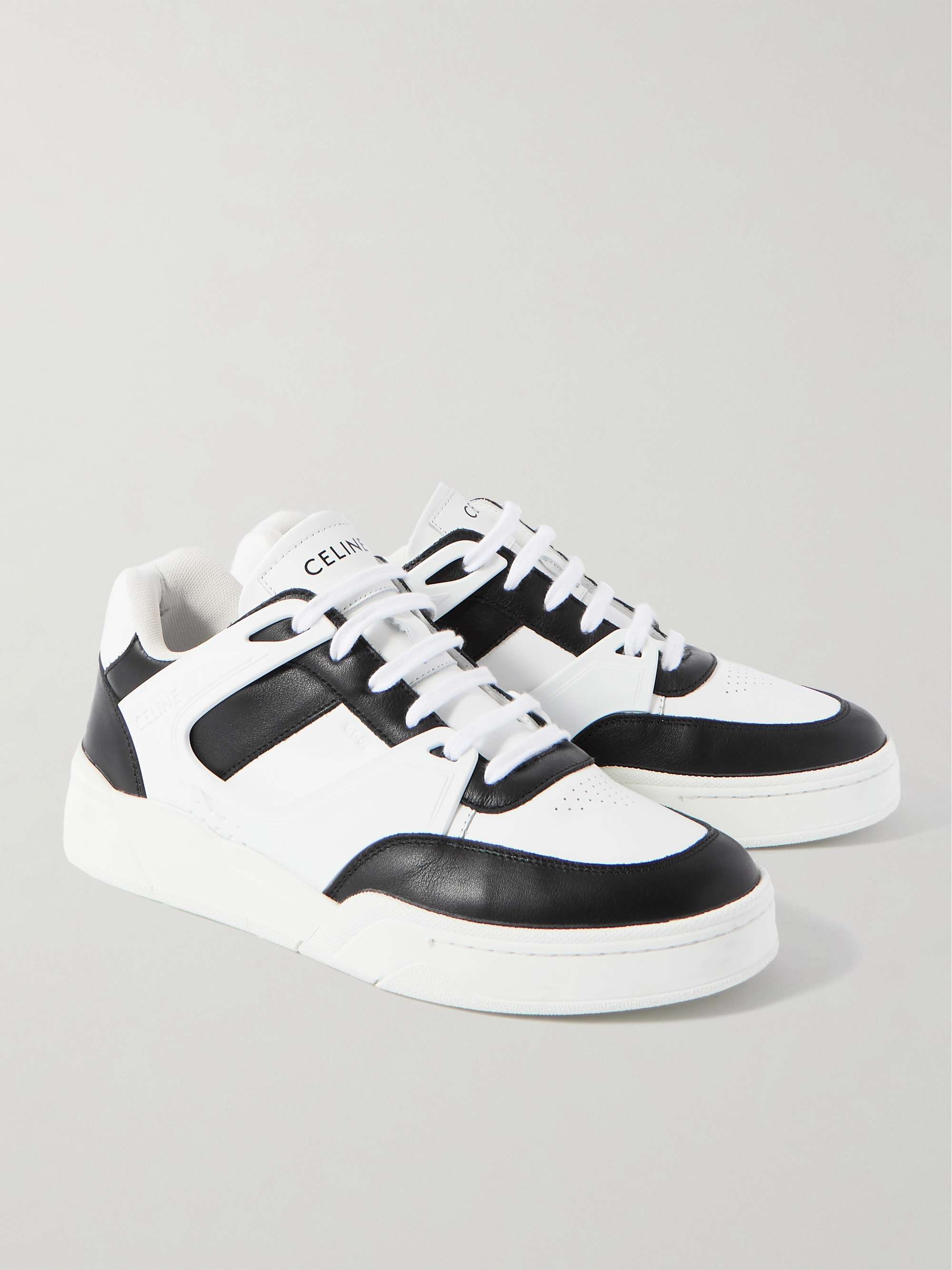 CELINE HOMME CT-07 Rubber-Trimmed Leather Sneakers | MR PORTER