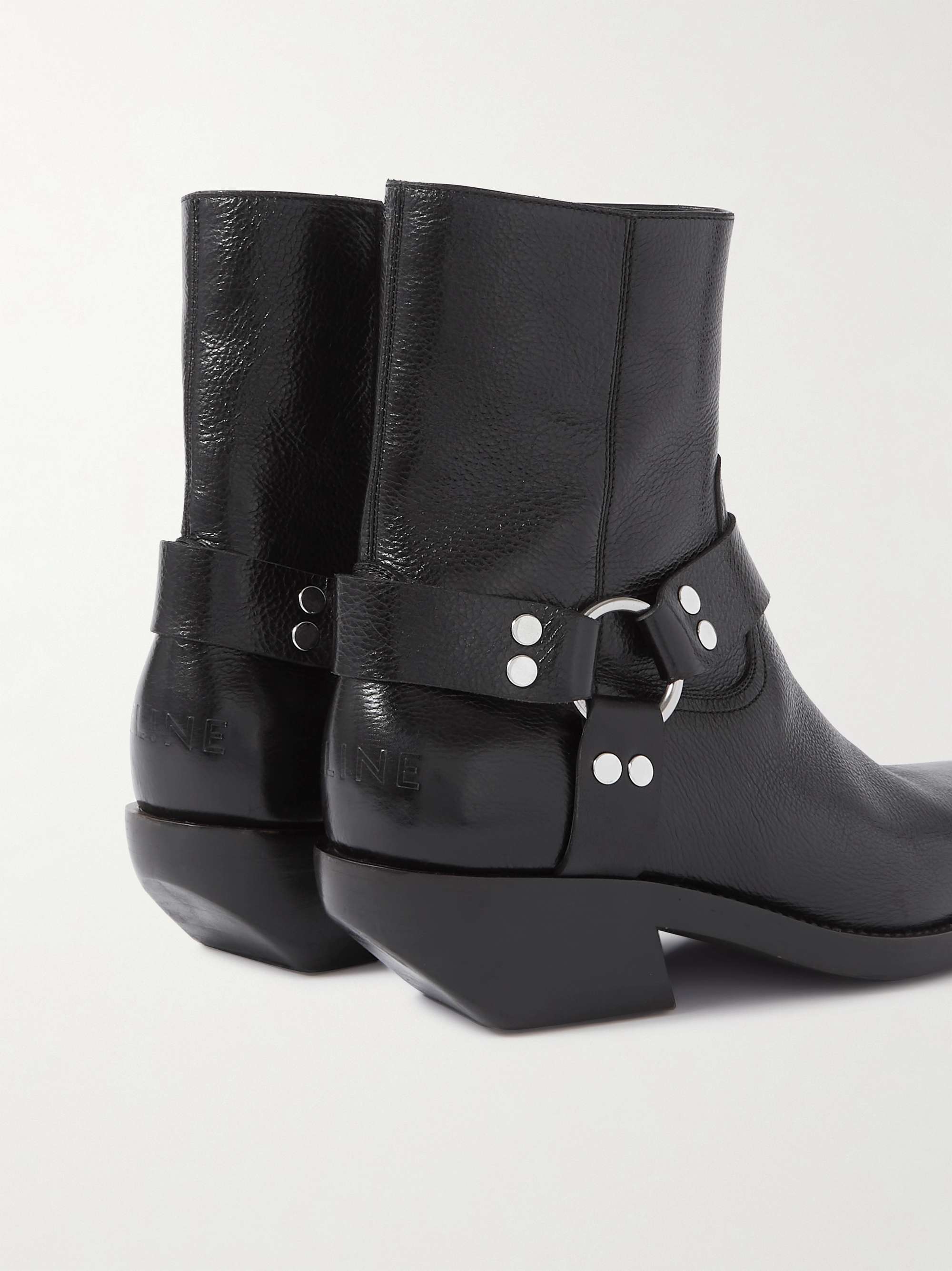 CELINE HOMME Embellished Leather Boots | MR PORTER