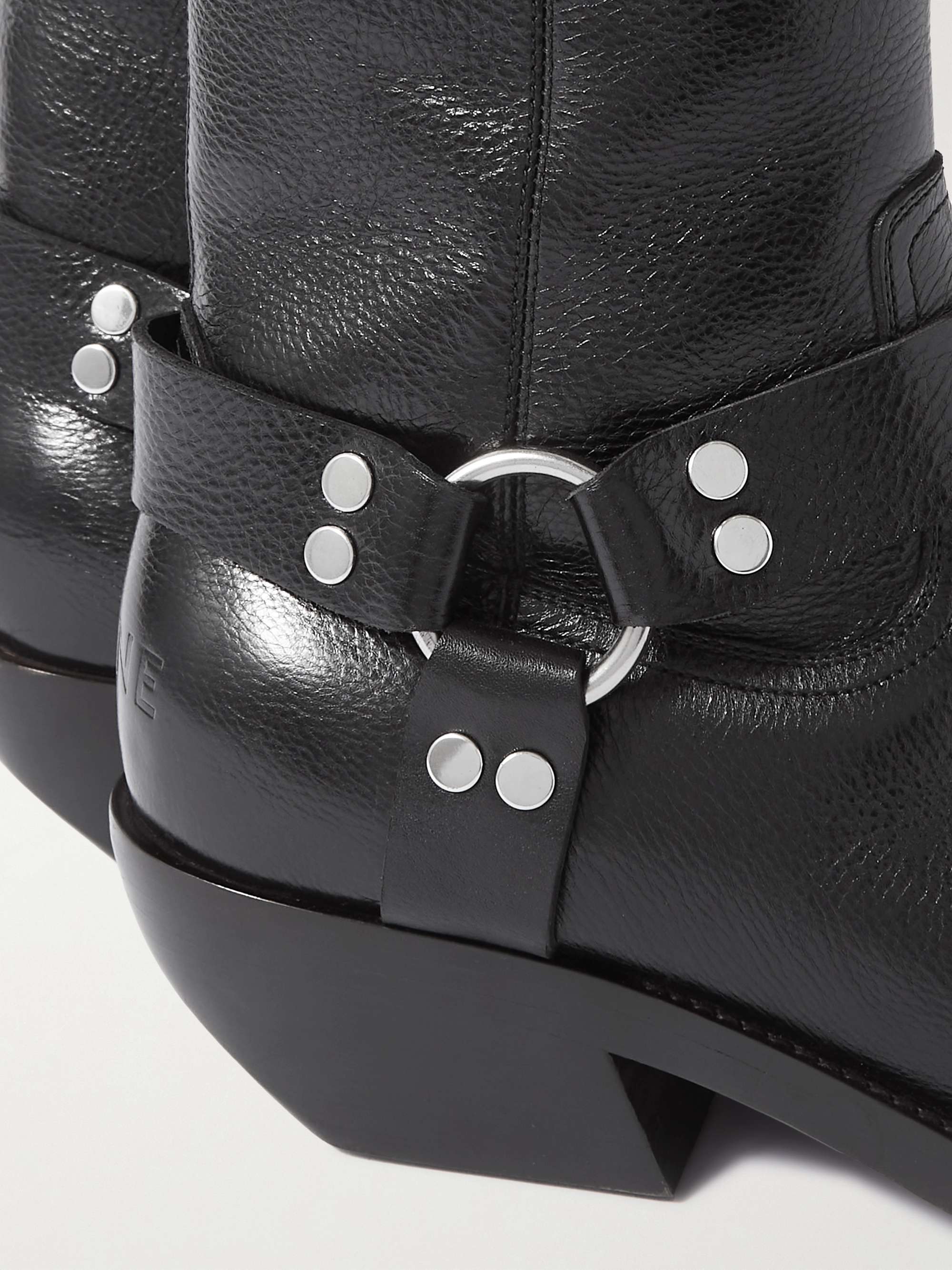CELINE HOMME Embellished Leather Boots