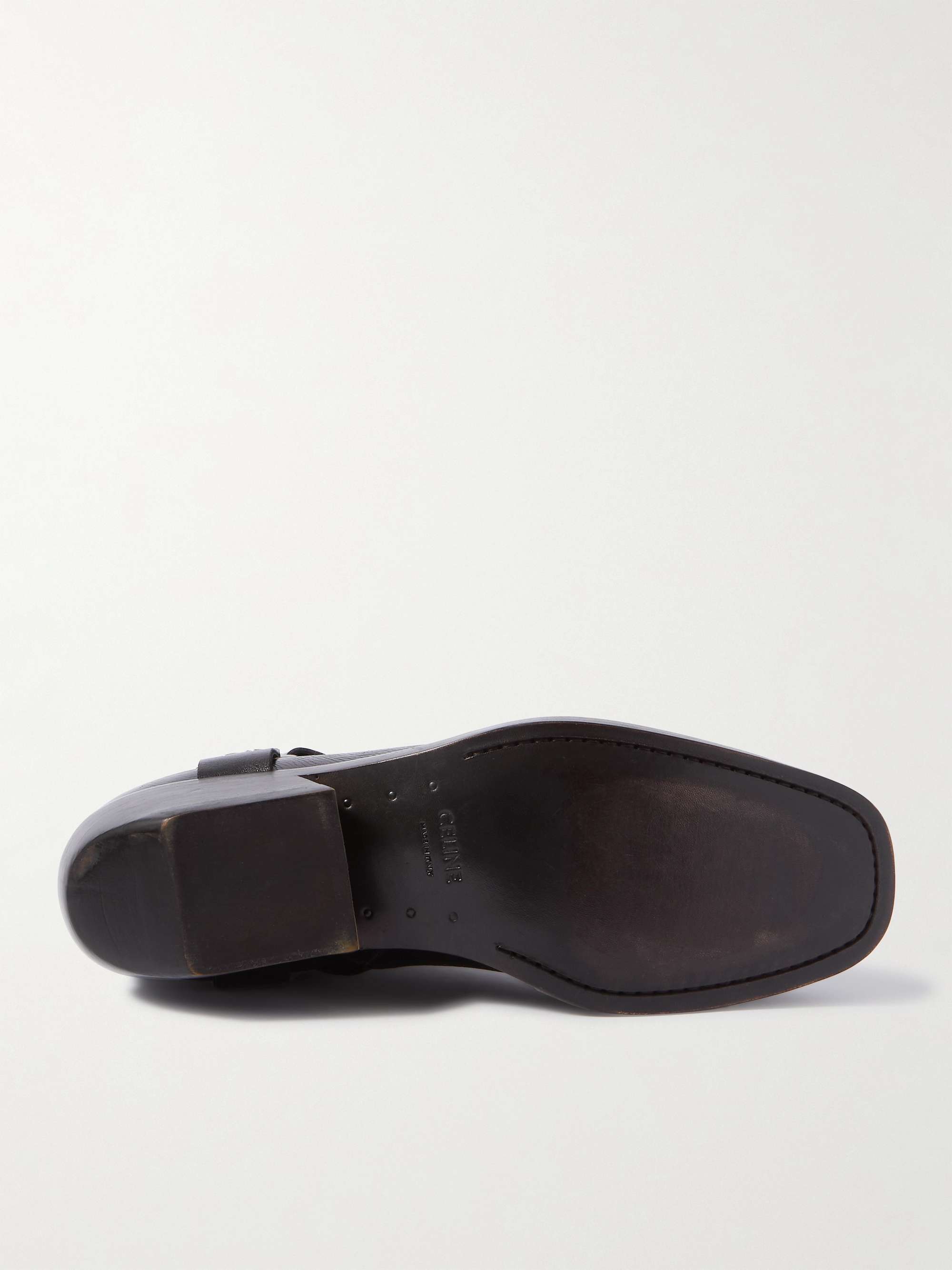 CELINE HOMME Embellished Leather Boots