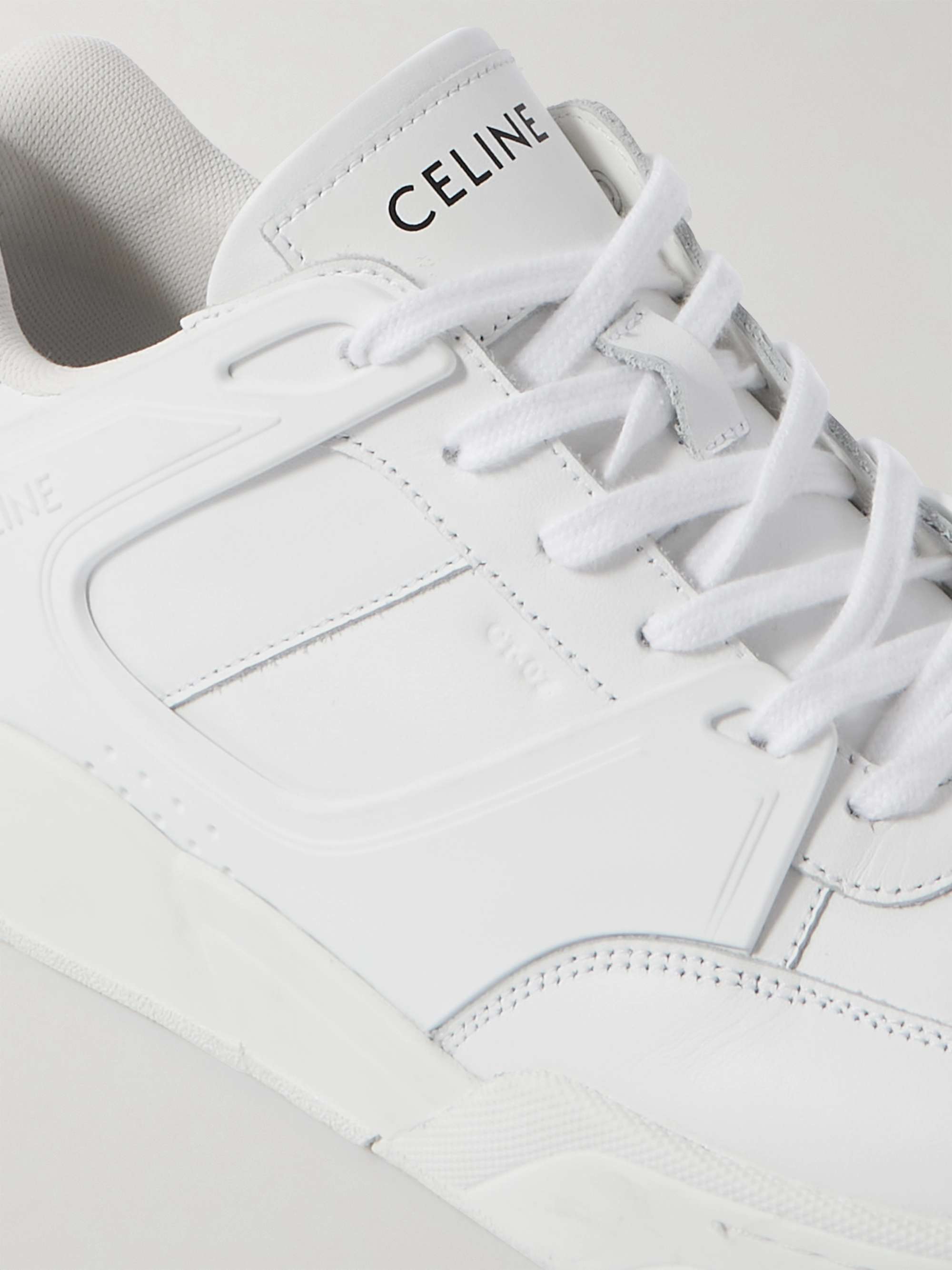 CELINE HOMME CT-07 Rubber-Trimmed Leather Sneakers