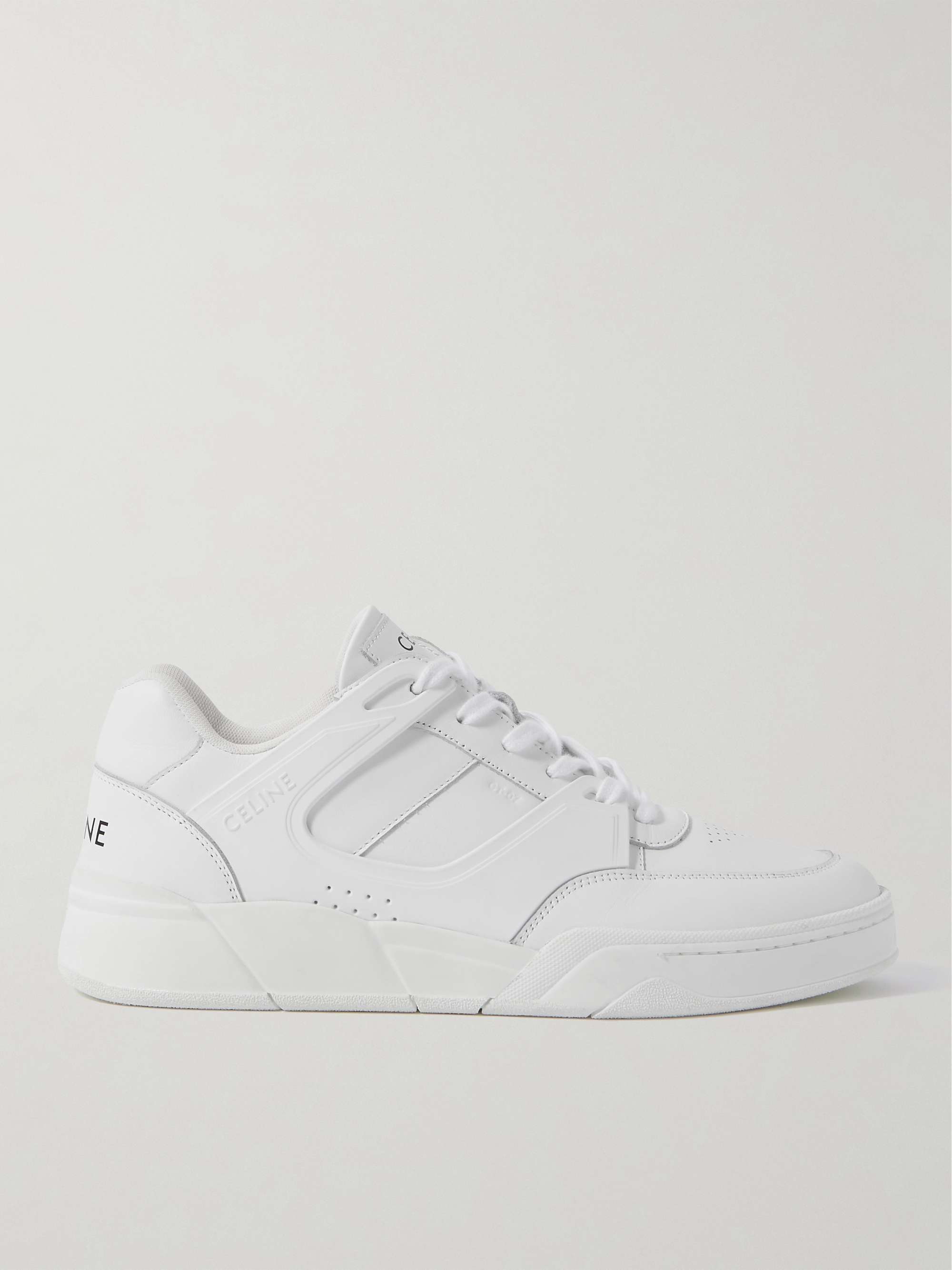 CELINE HOMME CT-07 Rubber-Trimmed Leather Sneakers