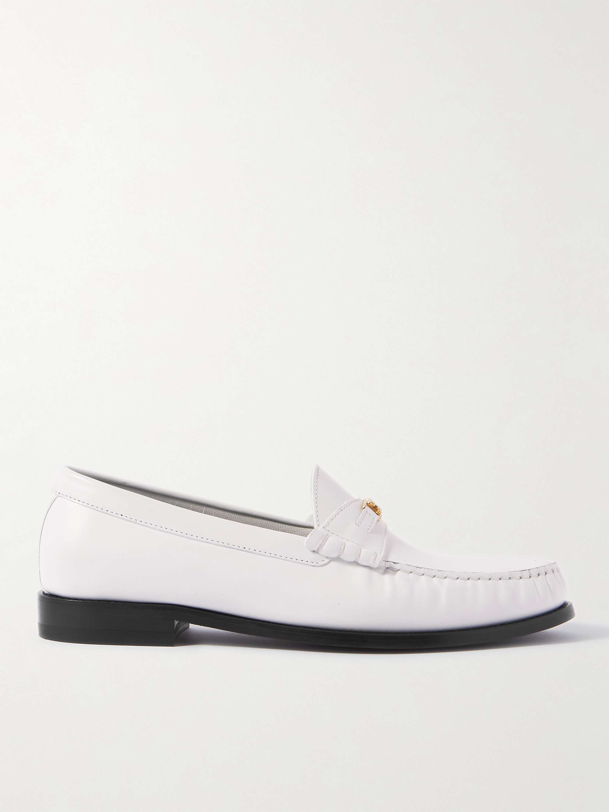 Celine Logo Printed Block Sneakers in White