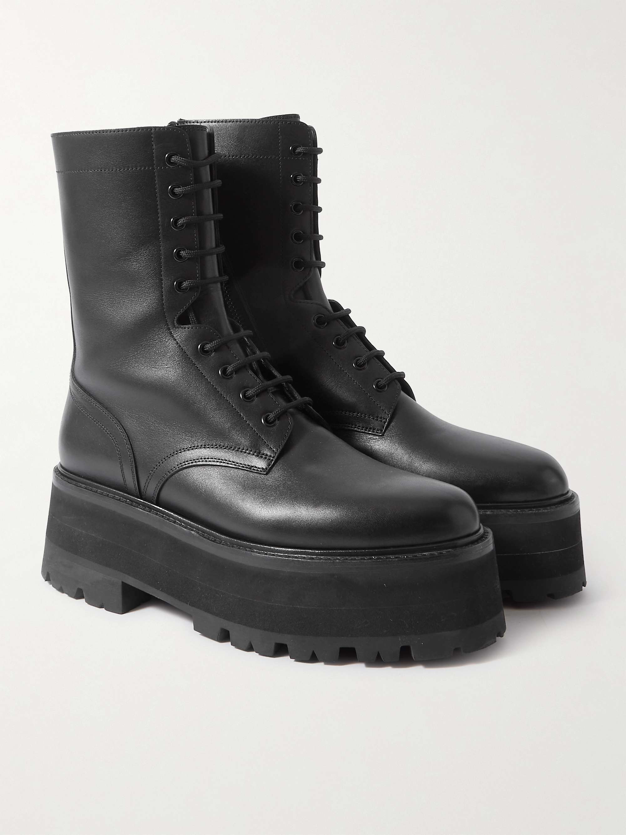 CELINE HOMME Leather Platform Boots
