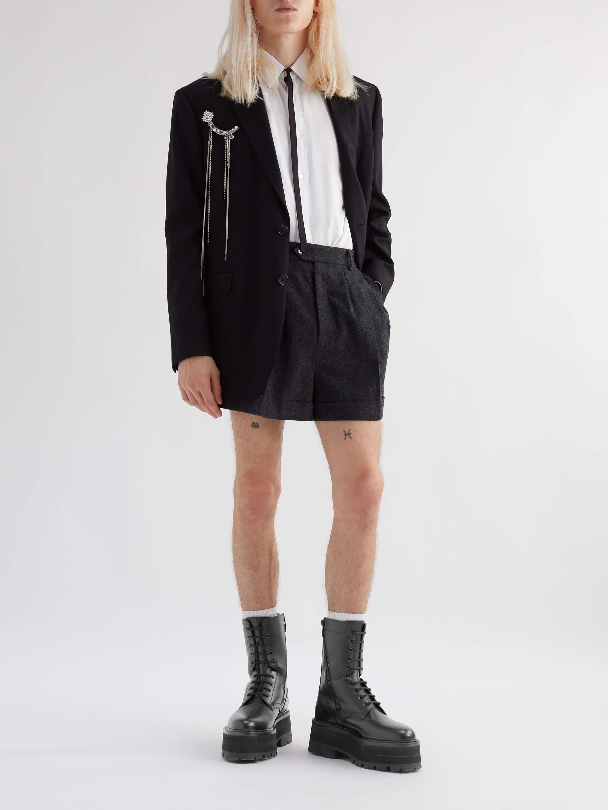 CELINE HOMME Leather Platform Boots