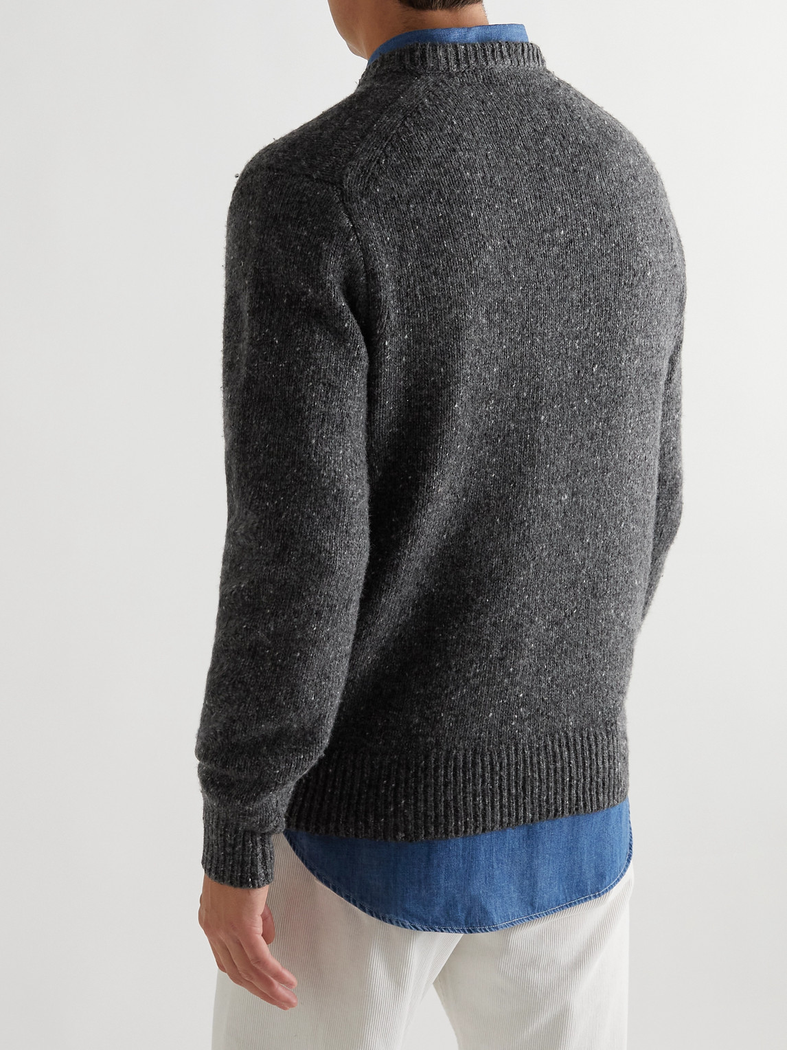 Shop Alex Mill Donegal Merino Wool-blend Sweater In Gray