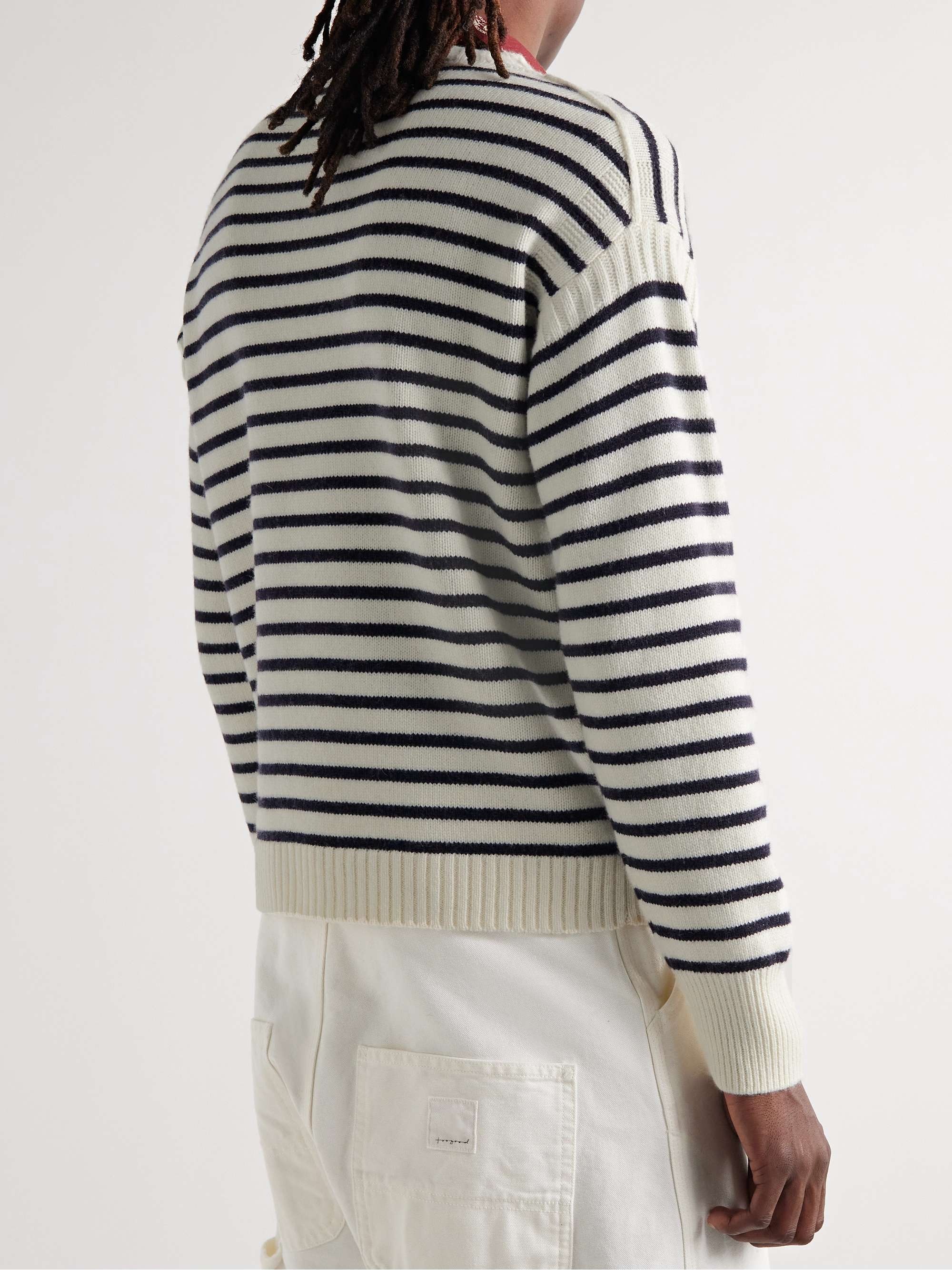 ALEX MILL Harbor Striped Merino Wool Sweater