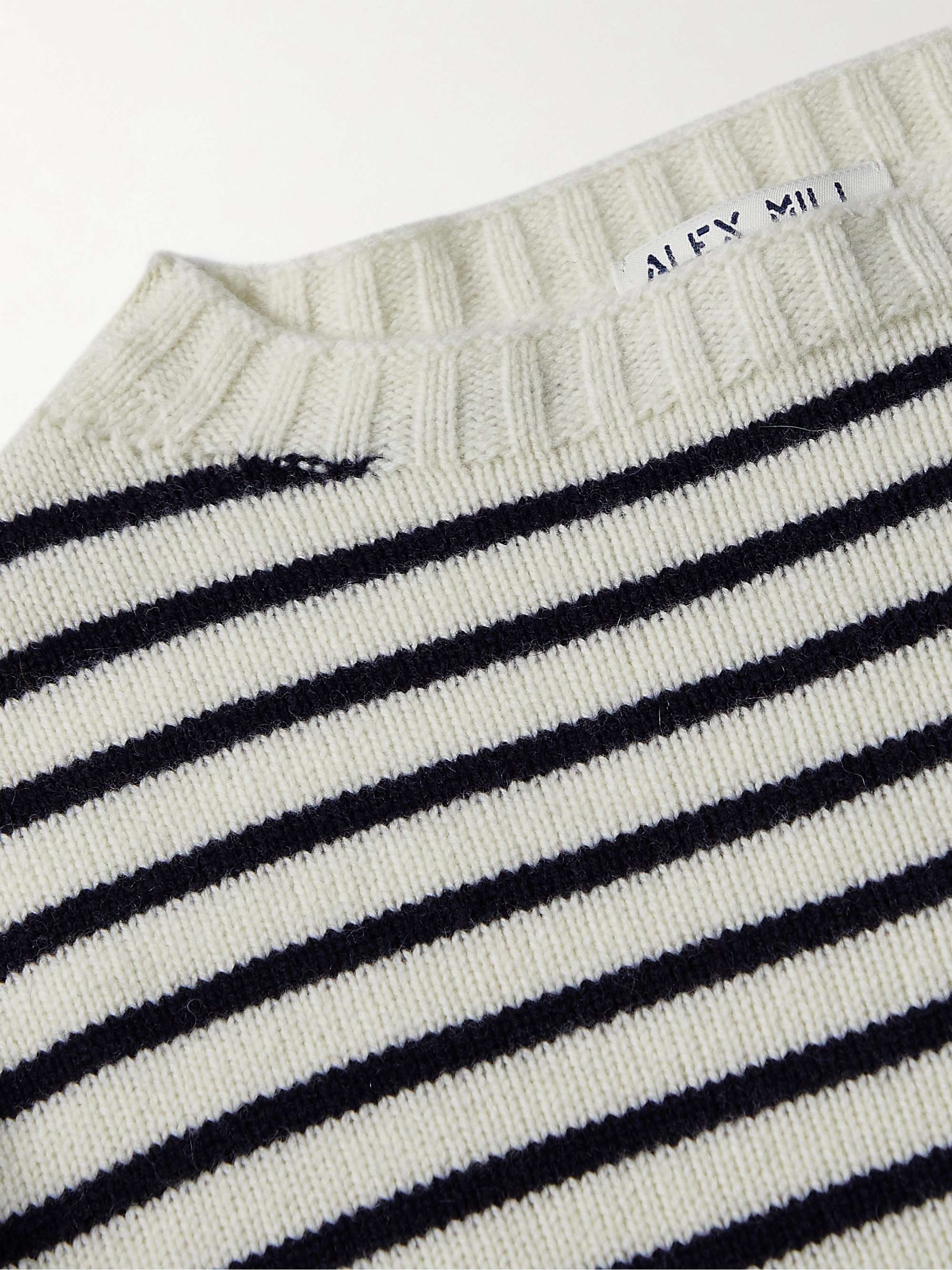 ALEX MILL Harbor Striped Merino Wool Sweater