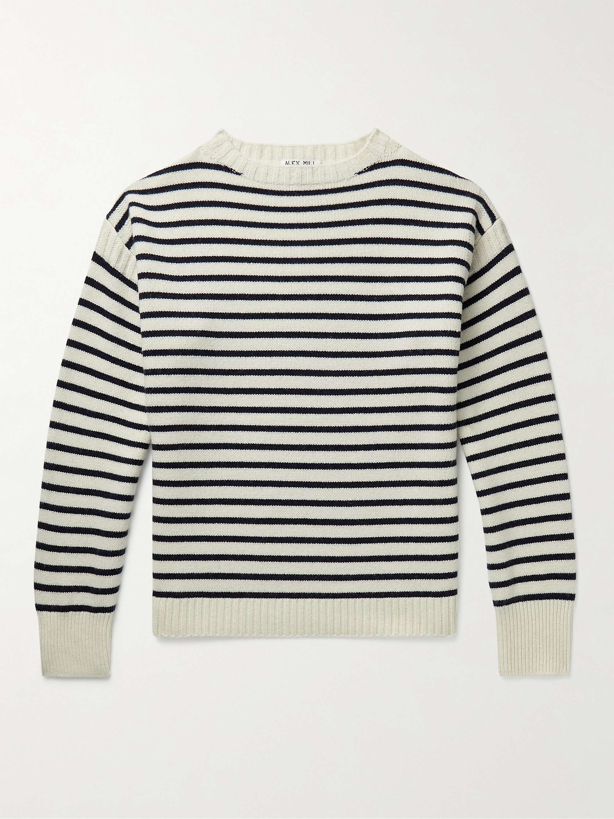 ALEX MILL Harbor Striped Merino Wool Sweater