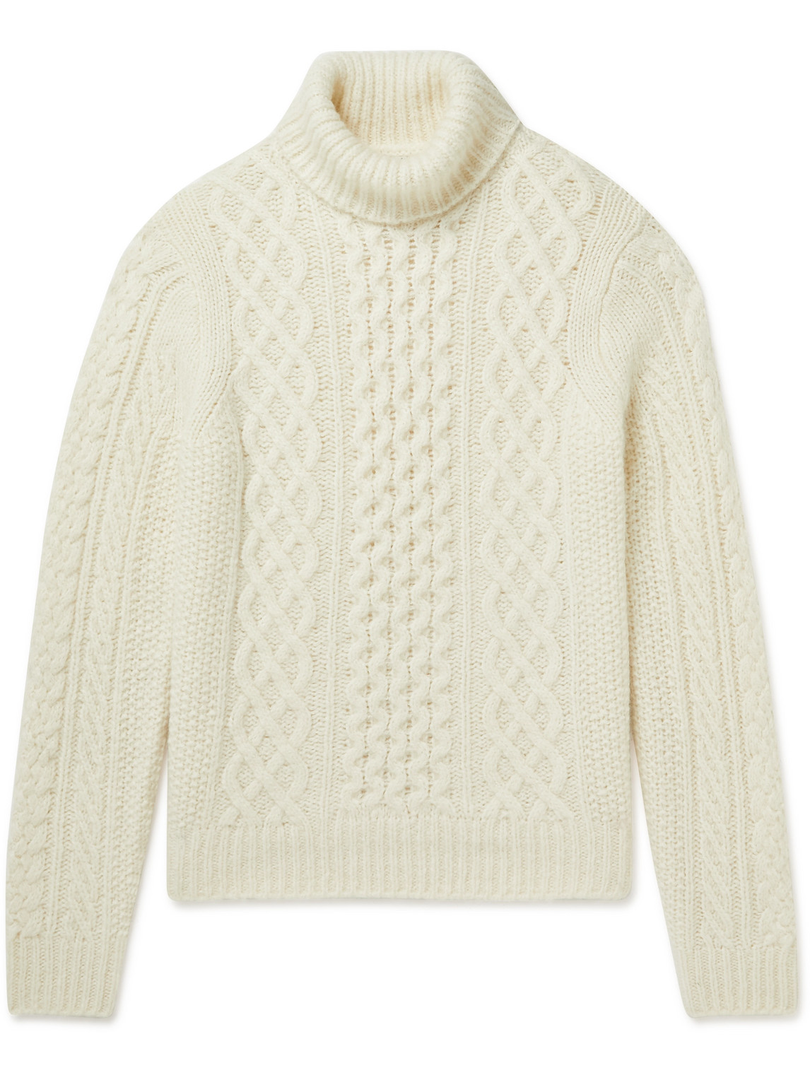 Alex Mill Cable-knit Rollneck Sweater In Ivory