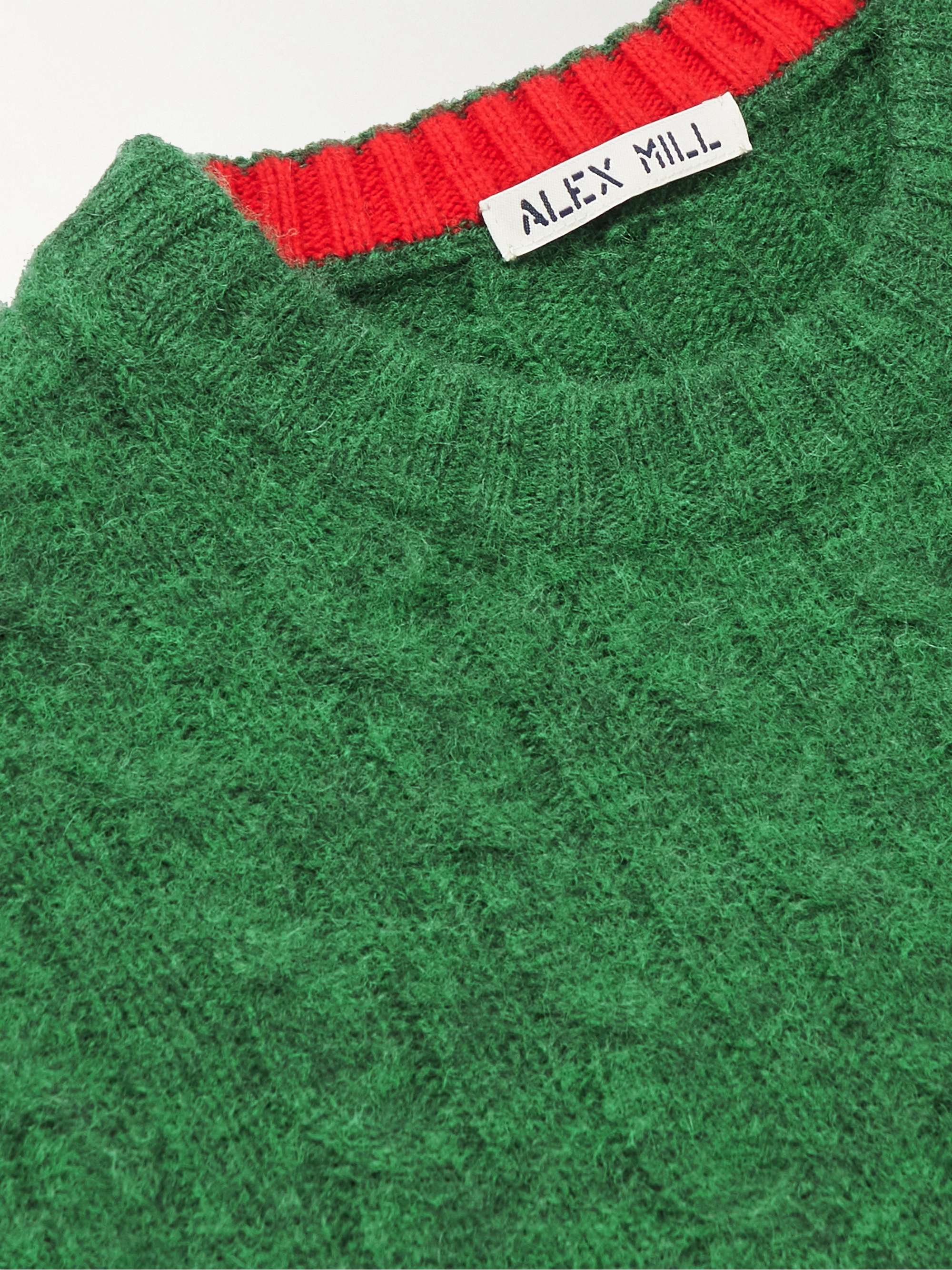 ALEX MILL Pilly Cable-Knit Merino Wool-Blend Sweater