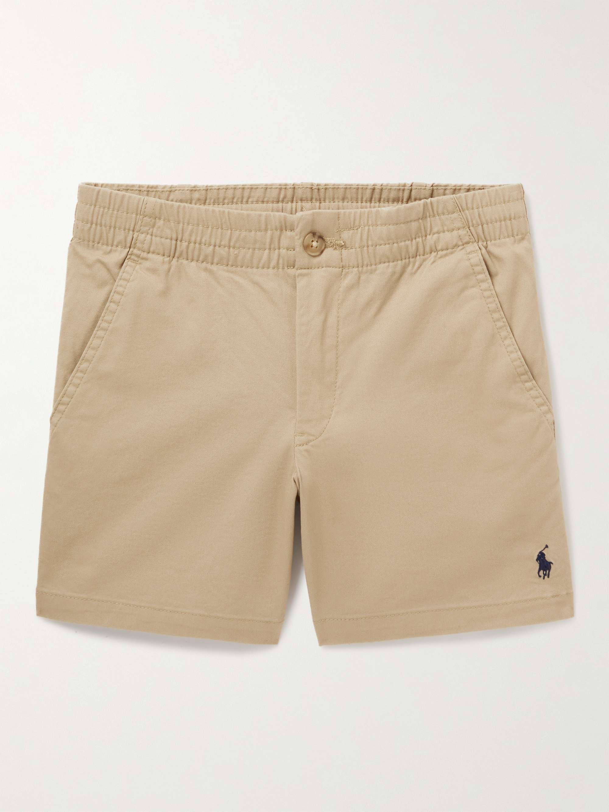 POLO RALPH LAUREN KIDS Prepster Logo-Embroidered Cotton-Blend Twill Shorts  | MR PORTER