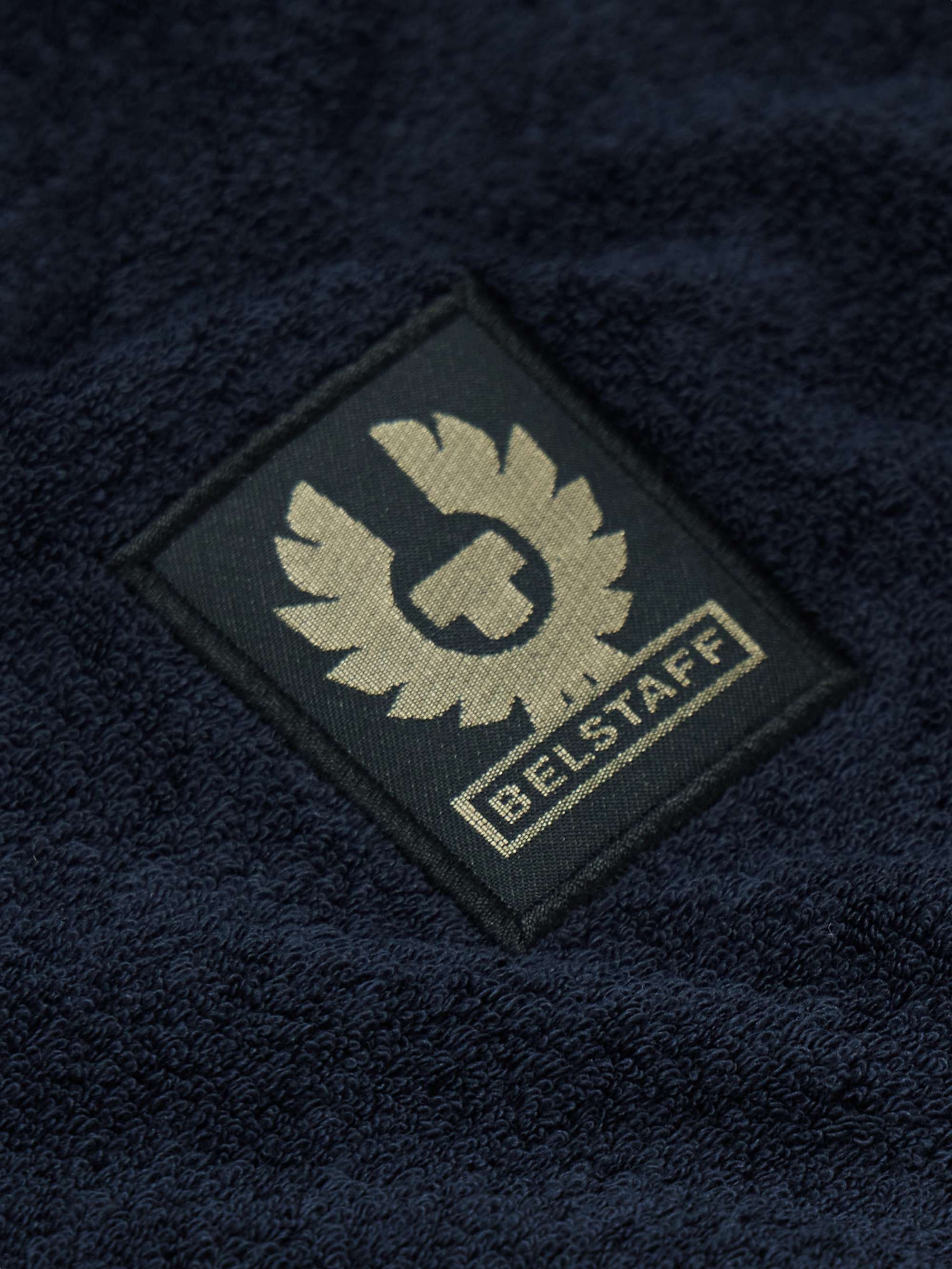 BELSTAFF Tether Logo-Appliquéd Cotton-Blend Terry Polo Shirt