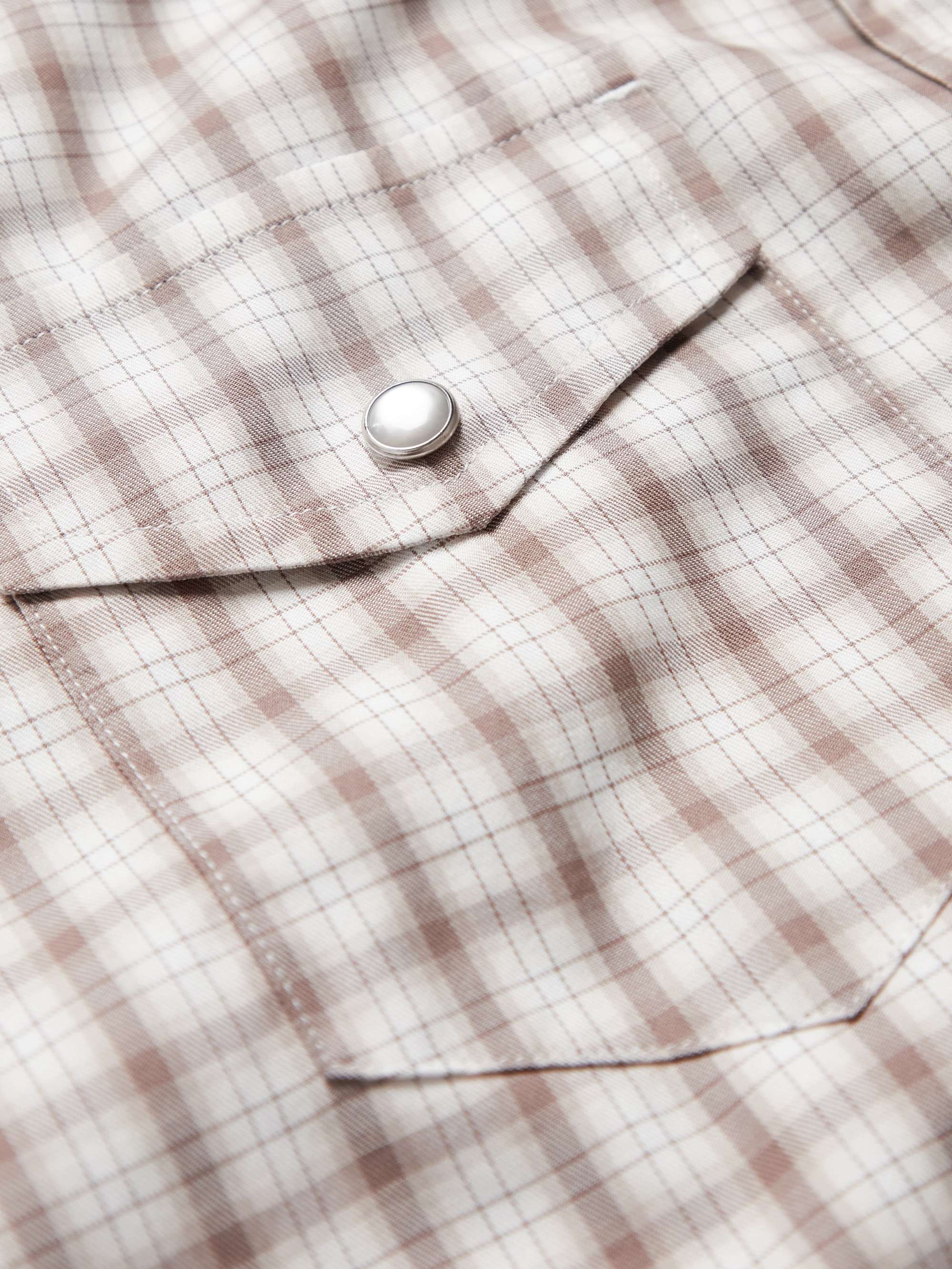 TOM FORD Slim-Fit Gingham Cotton-Poplin Western Shirt