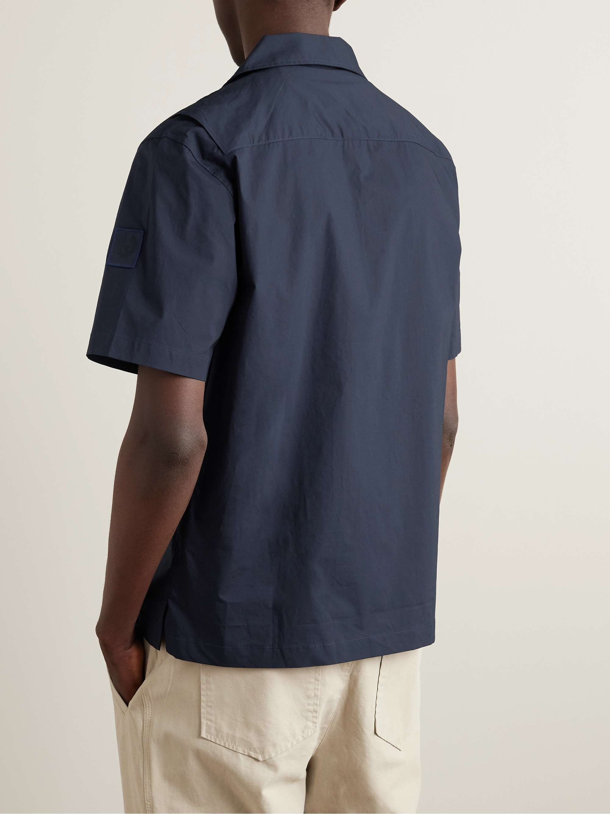 BELSTAFF Rove Convertible-Collar Stretch-Cotton Poplin Shirt