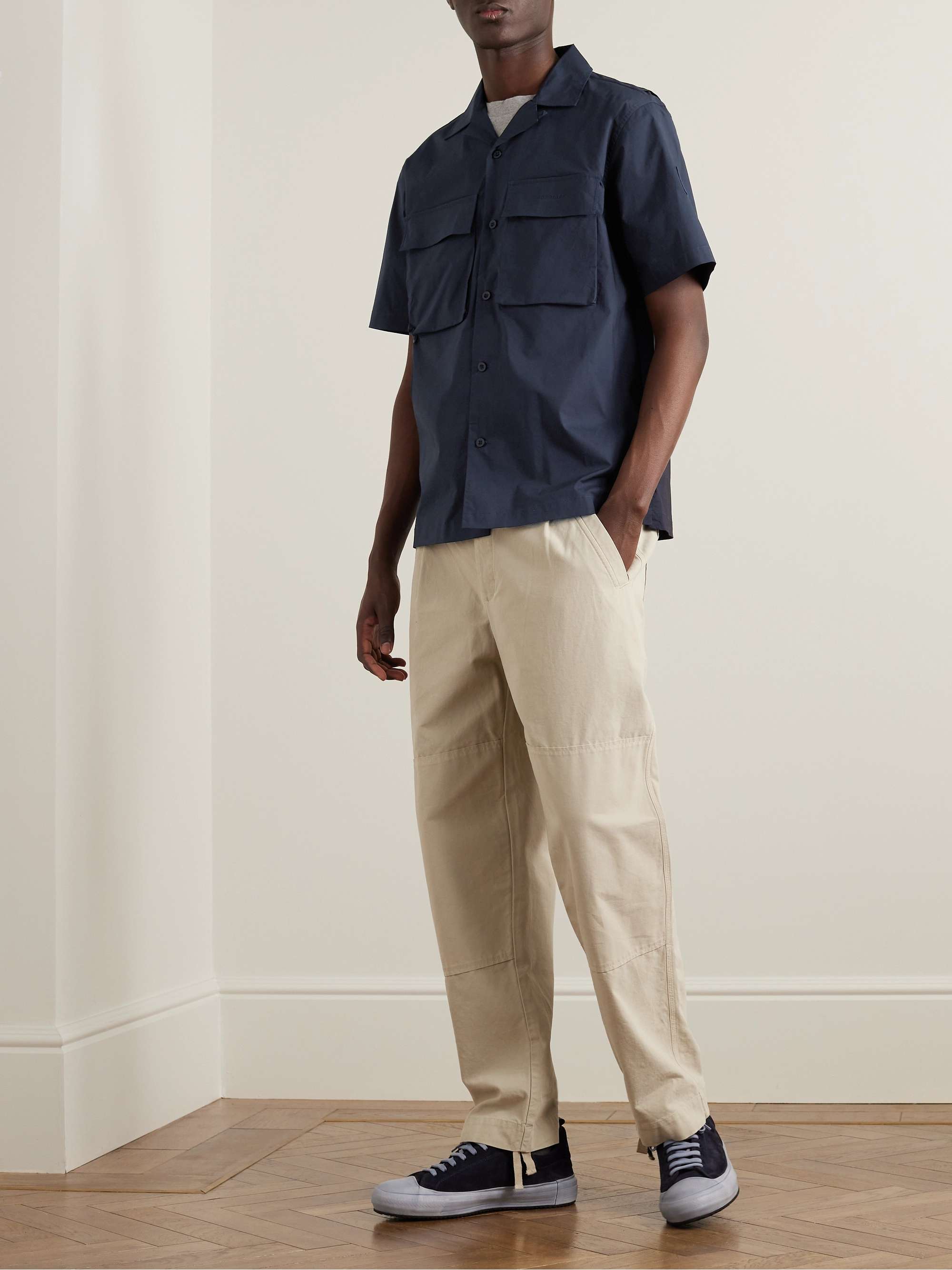 BELSTAFF Rove Convertible-Collar Stretch-Cotton Poplin Shirt