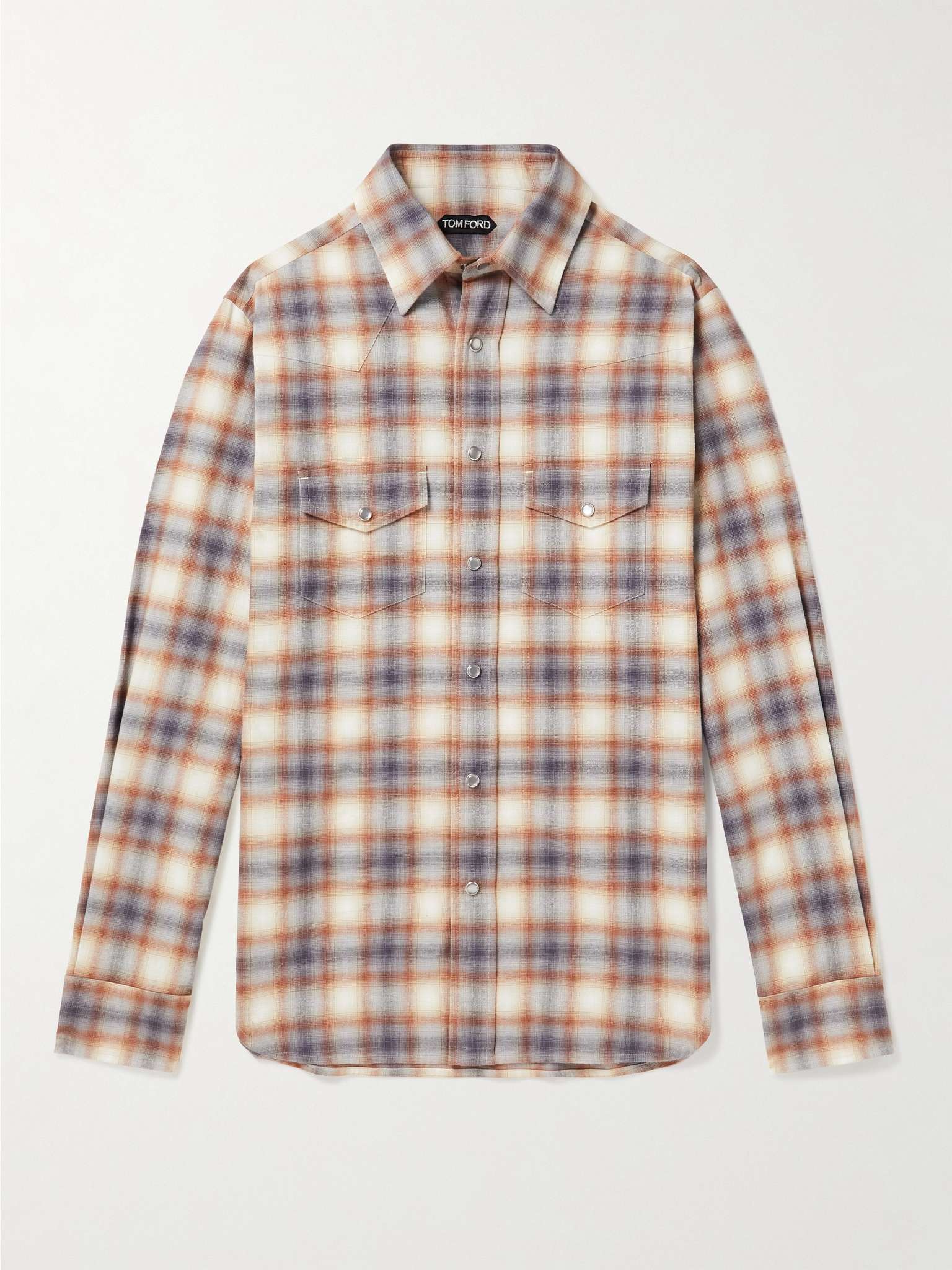 TOM FORD SlimFit Checked CottonFlannel Western Shirt for Men MR PORTER