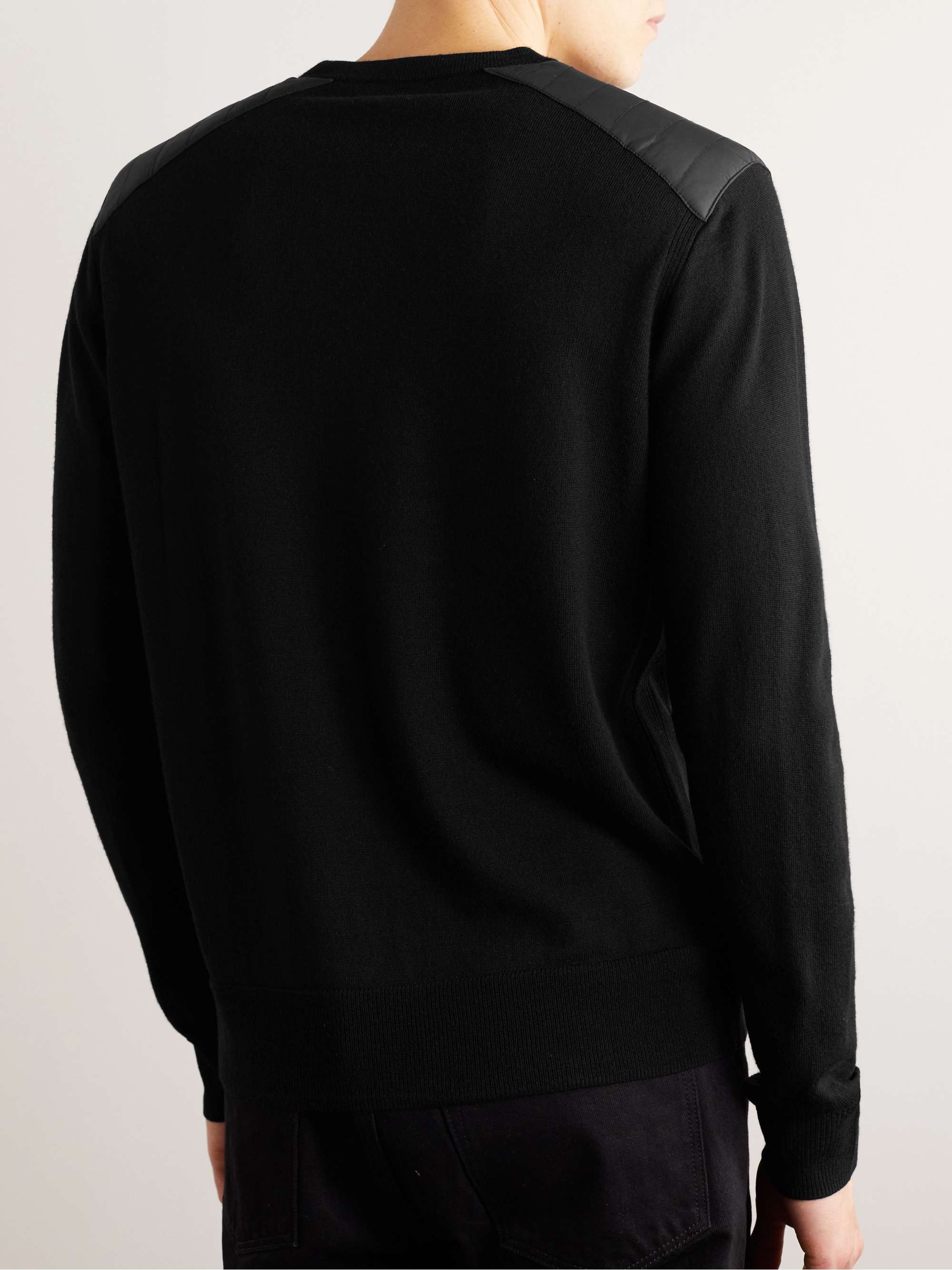 BELSTAFF Kerrigan Ribbed Panelled Merino Wool Sweater