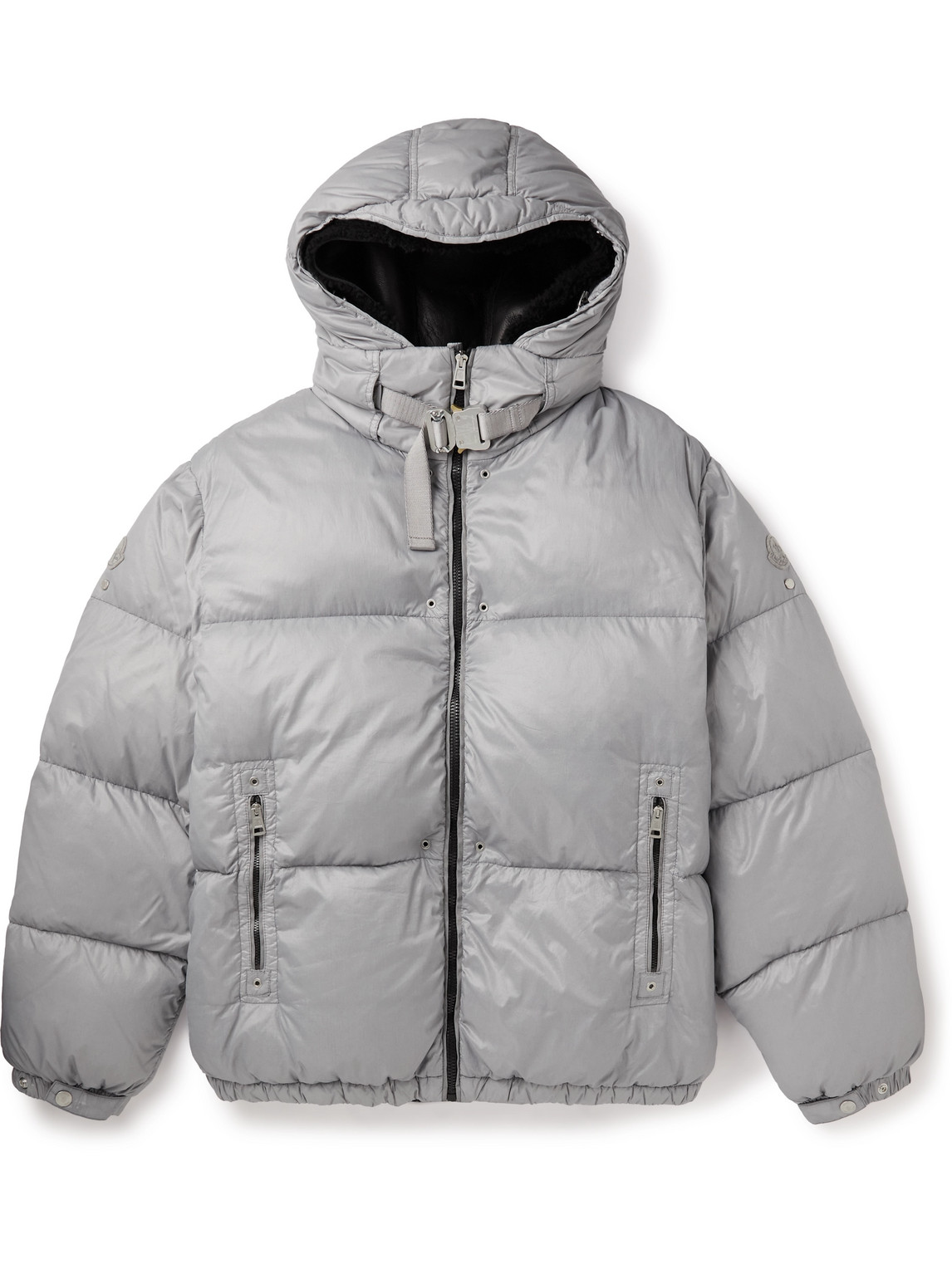 Moncler Genius 6 Moncler 1017 Alyx 9sm Quilted Shell Hooded Down Jacket In Grey