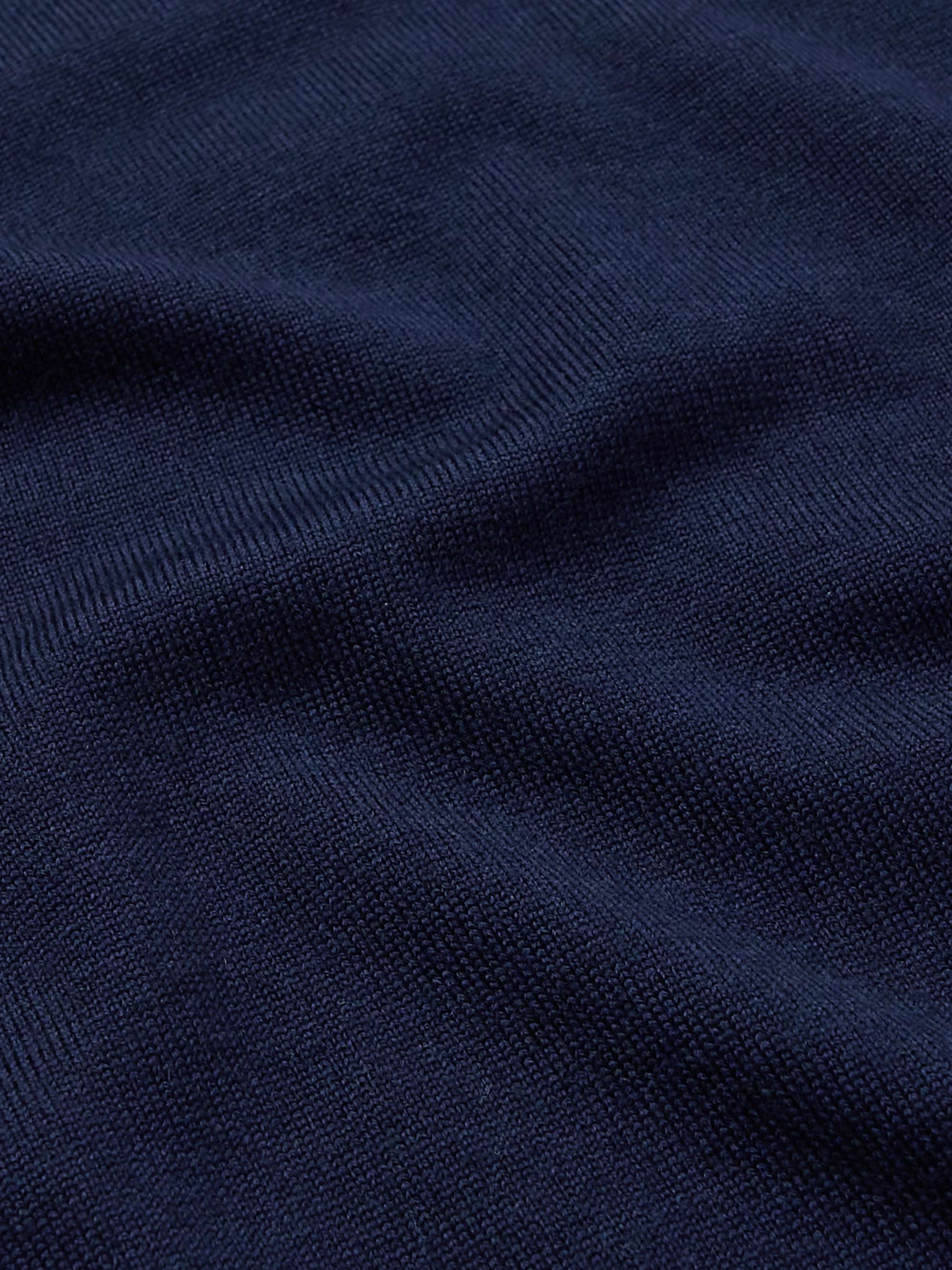 BELSTAFF Slim-Fit Padded Shell-Trimmed Merino Wool Half-Zip Polo Shirt